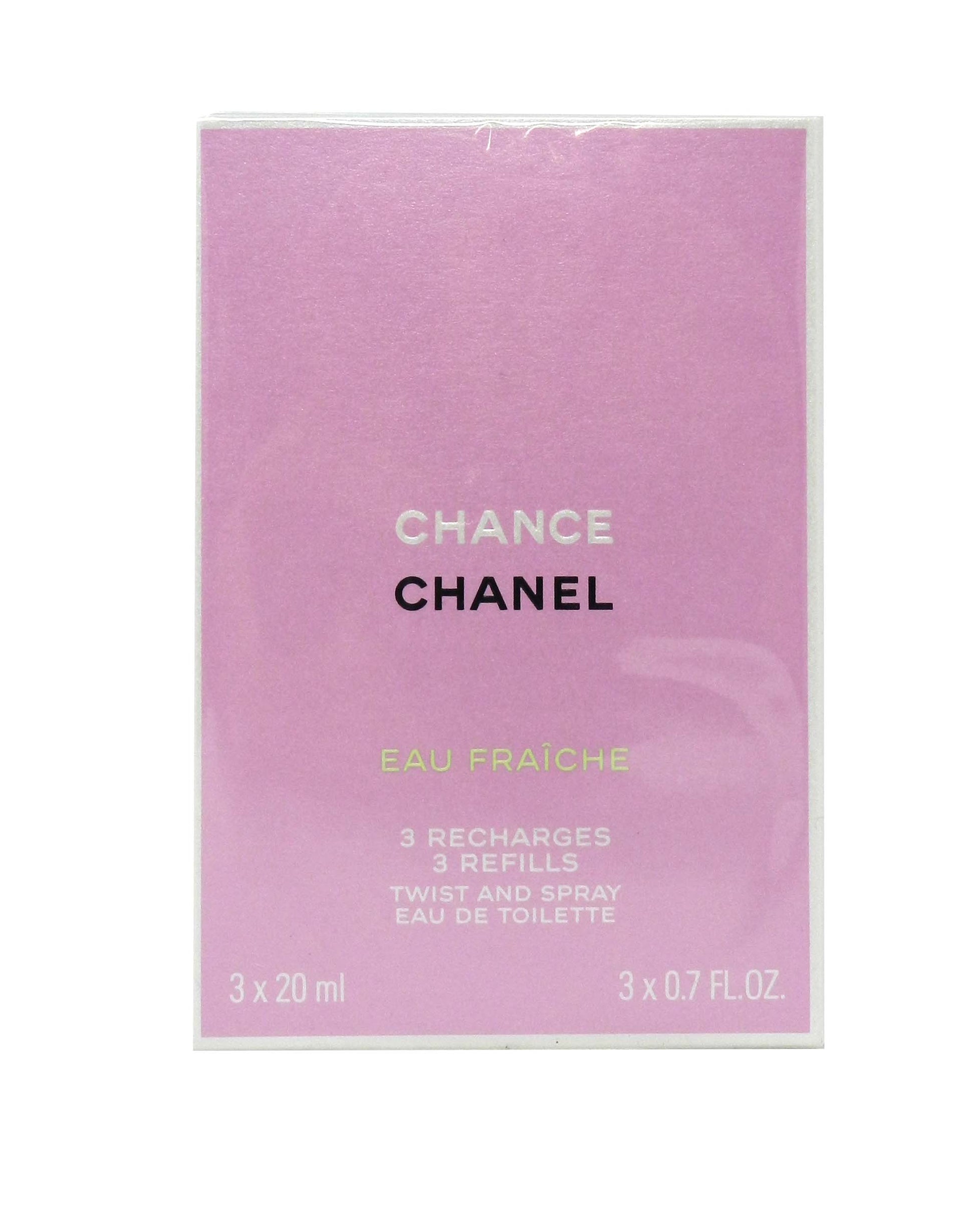 Chanel Chance Eau Fraiche Eau De Toilette Twist & Spray Set 3 X 0.7 Ounces