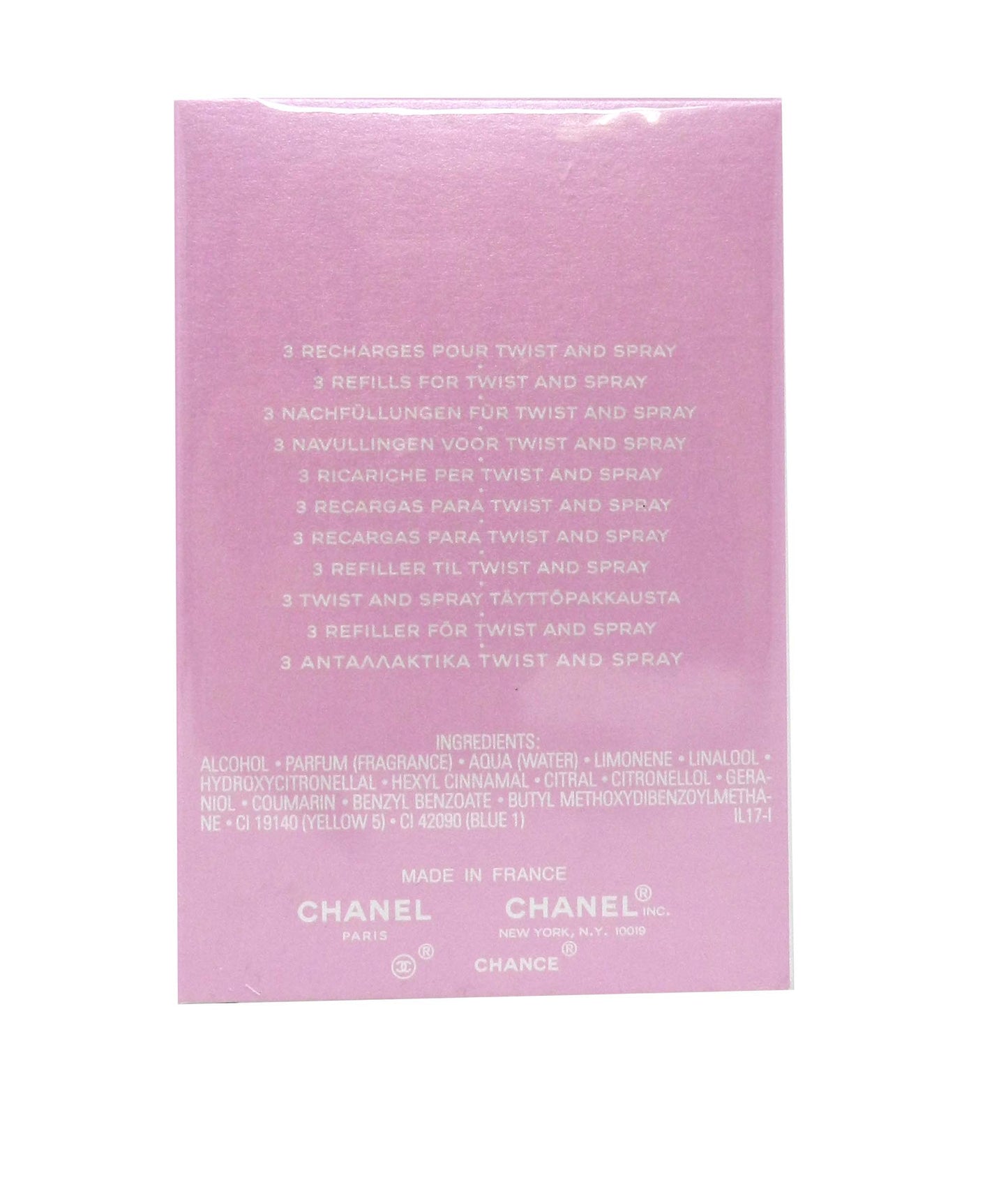 Chance by Chanel for Women - 3 x 0.7 oz EDT Twist and Spray