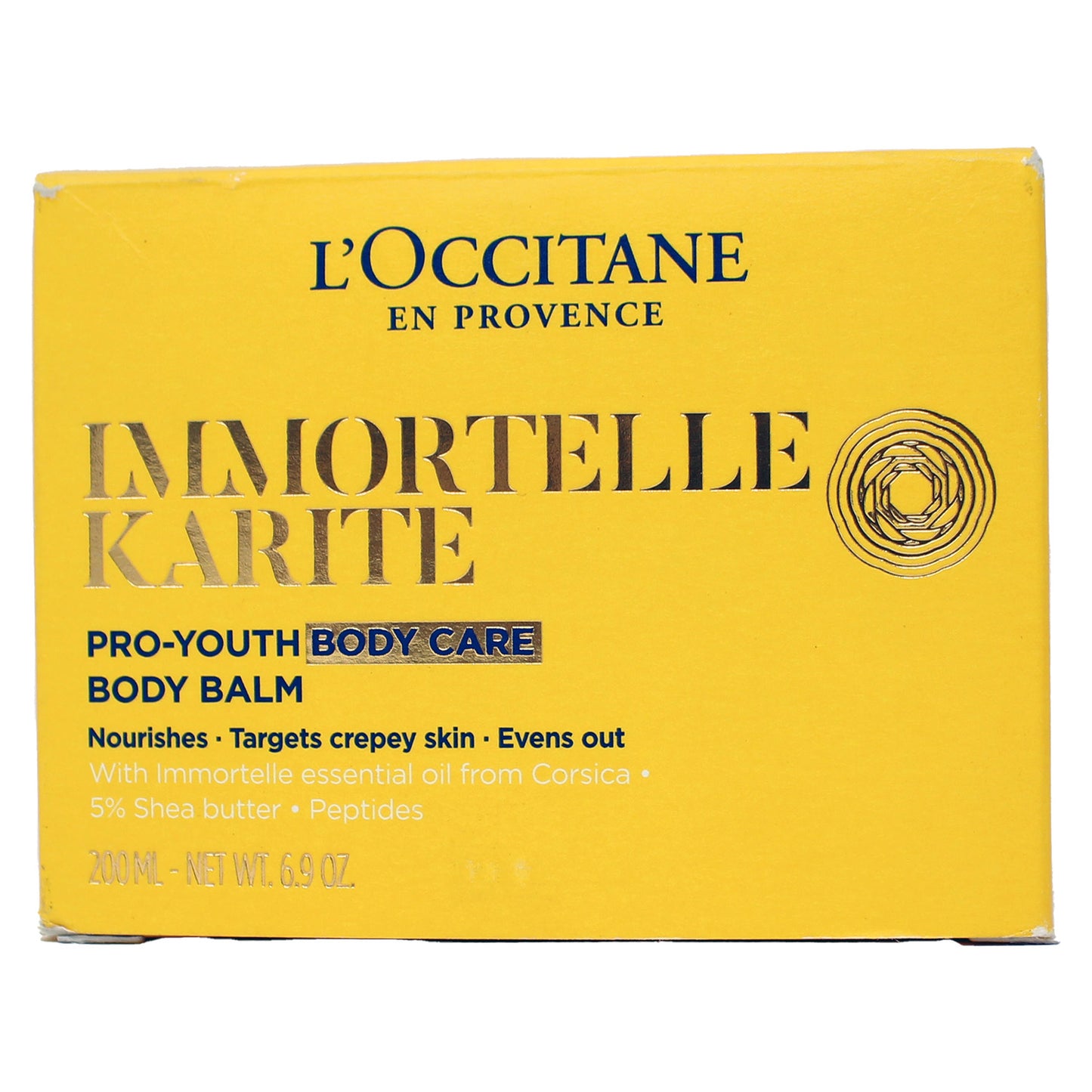 L'Occitane Immortelle Karite Pro Youth Body Care Body Balm With Immortelle Essential Oil From Corsica and 5% Shea Butter