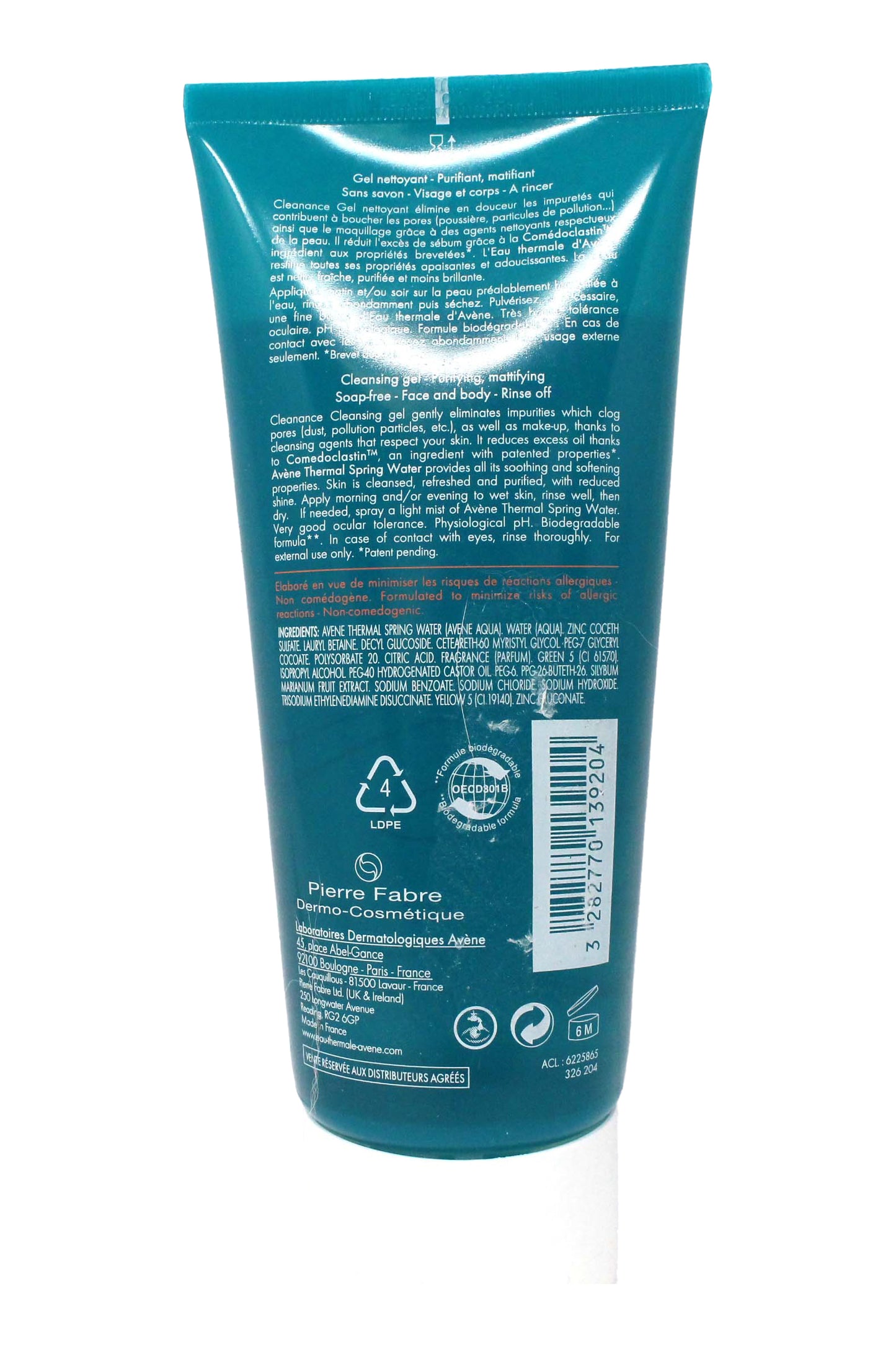 Avene Cleanance Cleansing Gel For Oily, Blemish Prone Skin 6.7 Ounces