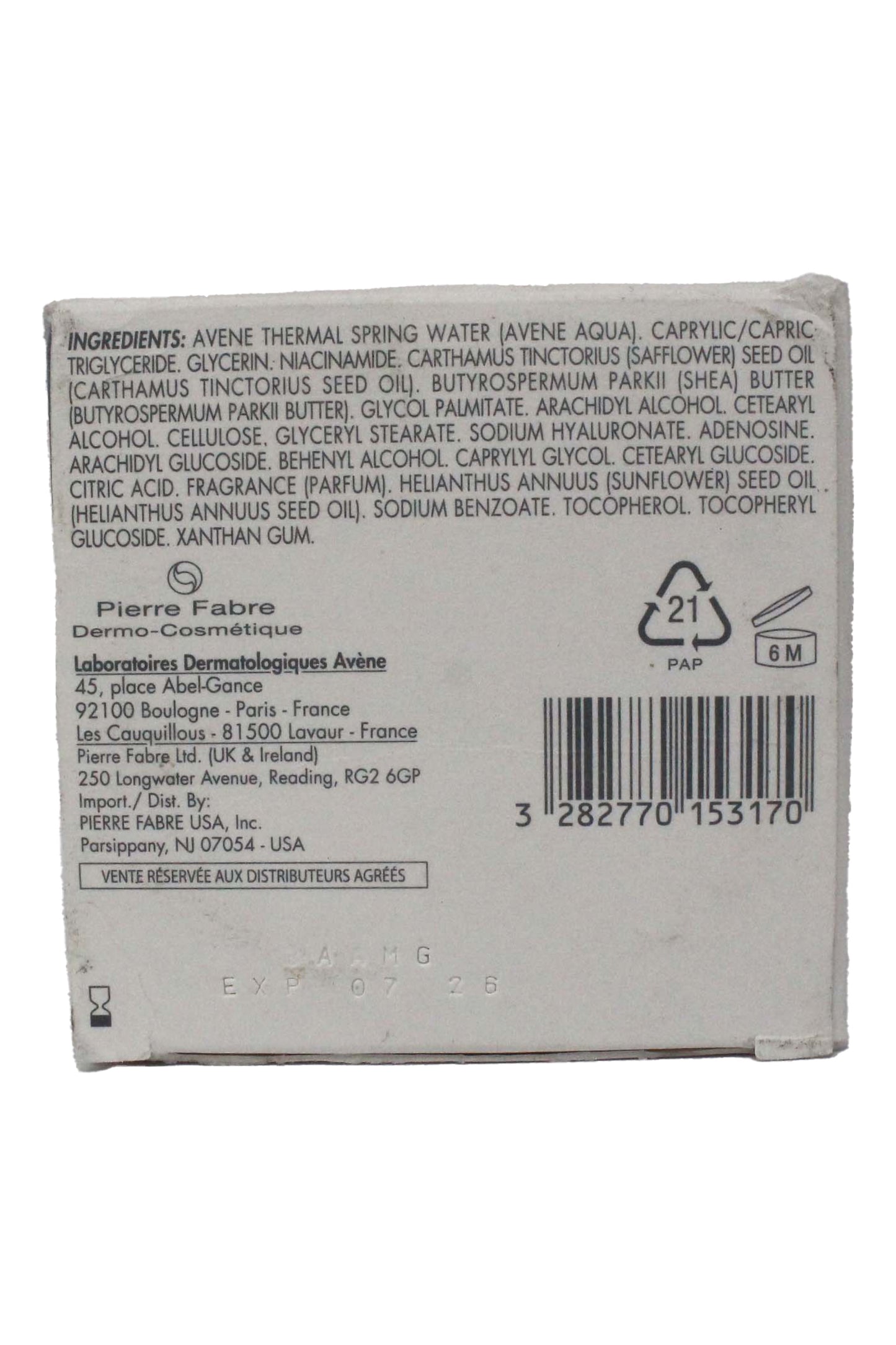 Avene Hyaluron Activ B3 Renewal Firming Cream 1.6 oz ( Distressed Packaging )