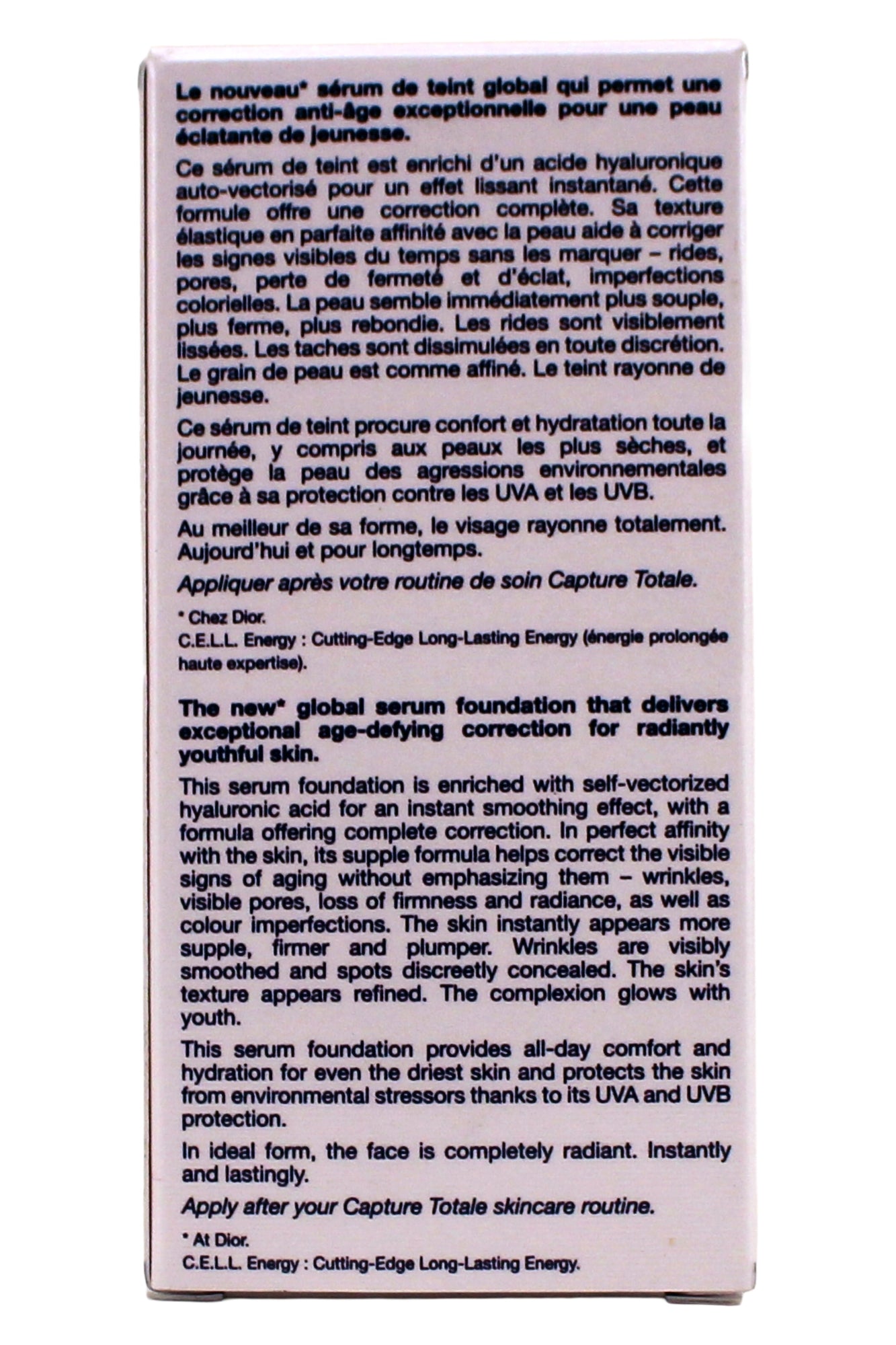 Christian Dior Capture Totale Cell Energy Super Potent Serum Foundation 1N 1 Fl Ounce