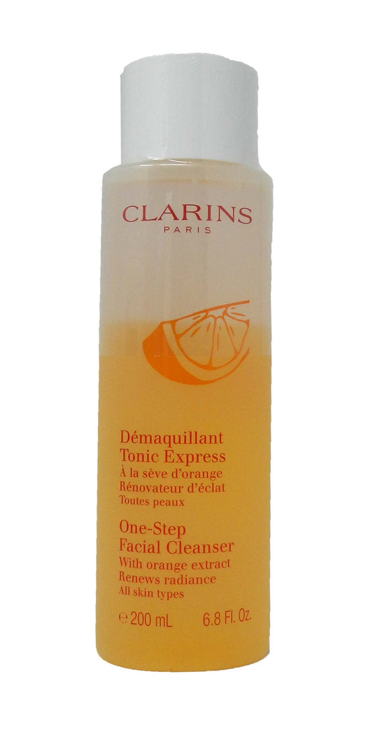 Clarins One Step Facial Cleanser with Orange Extract Renews Radiance All Skin Types 6.8 Ounces