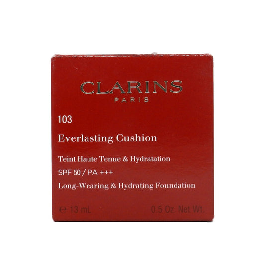 Clarins Everlasting Cushion Long-Wearing & Hydrating Foundation 103 Ivory 0.5 Oz