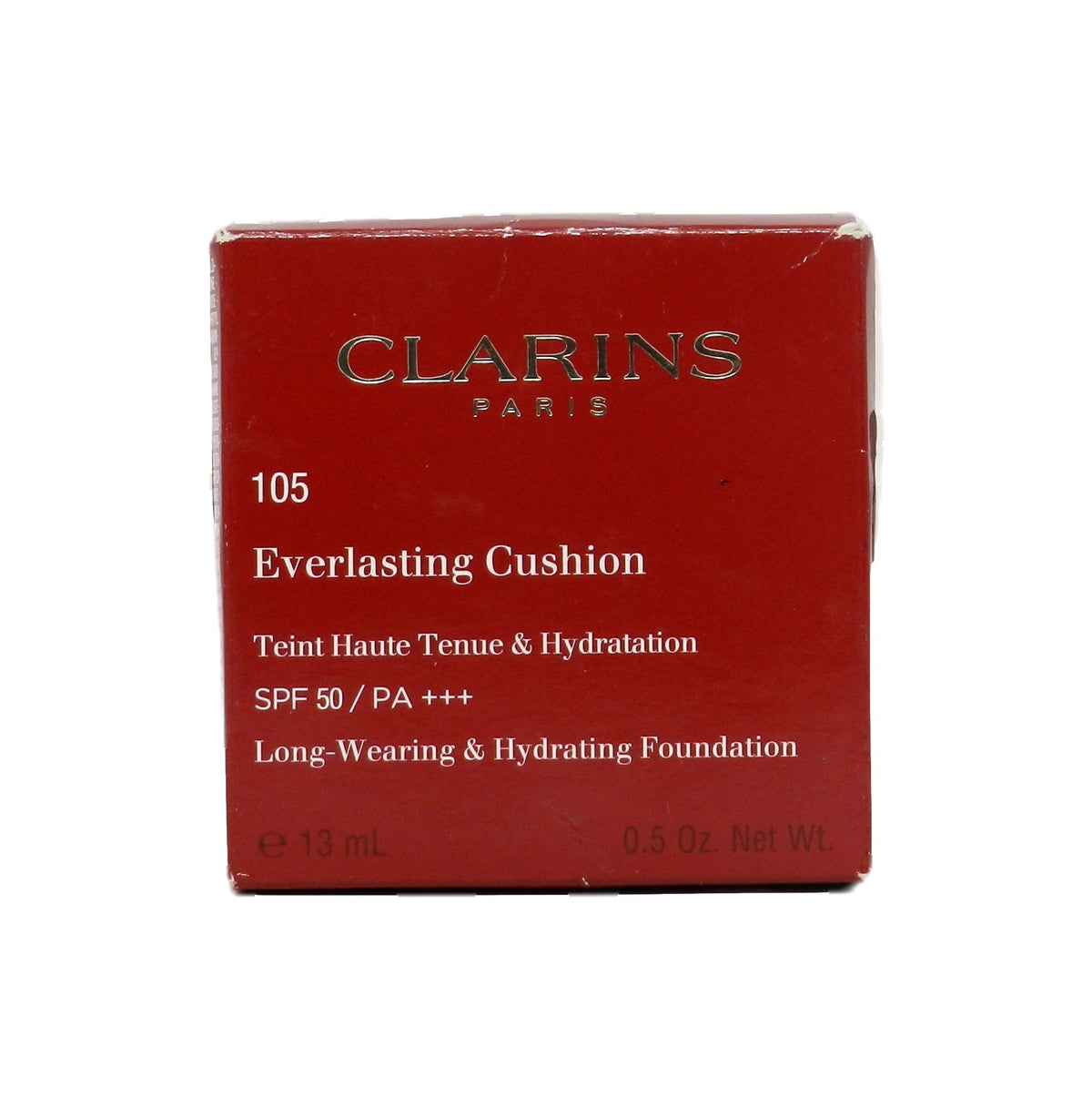 Clarins Everlasting Cushion Long-Wearing & Hydrating Foundation 105 Nude 0.5 Oz