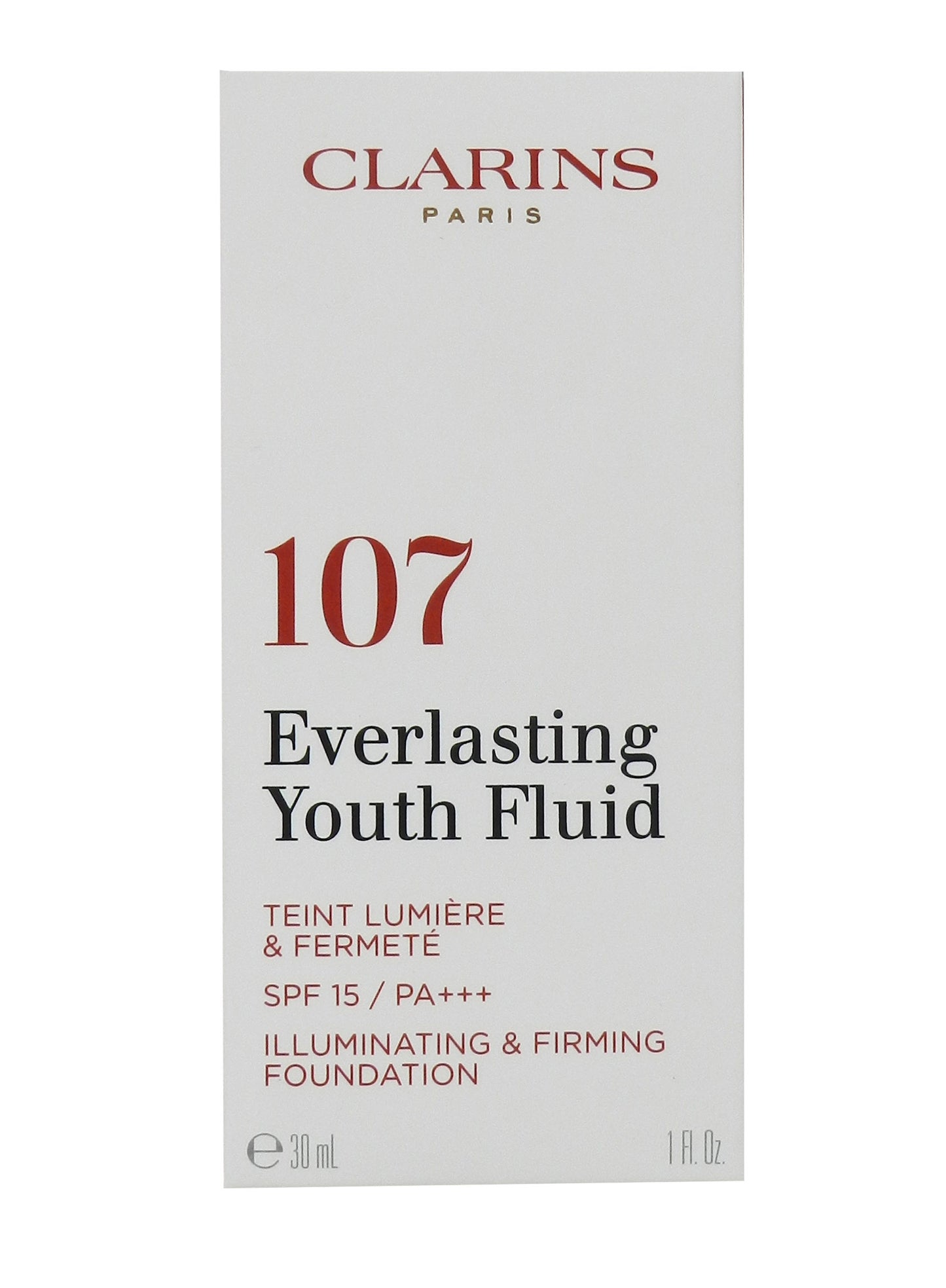 Clarins Everlasting Youth Fluid SPF 15 Foundation 107 Beige 1 Ounce