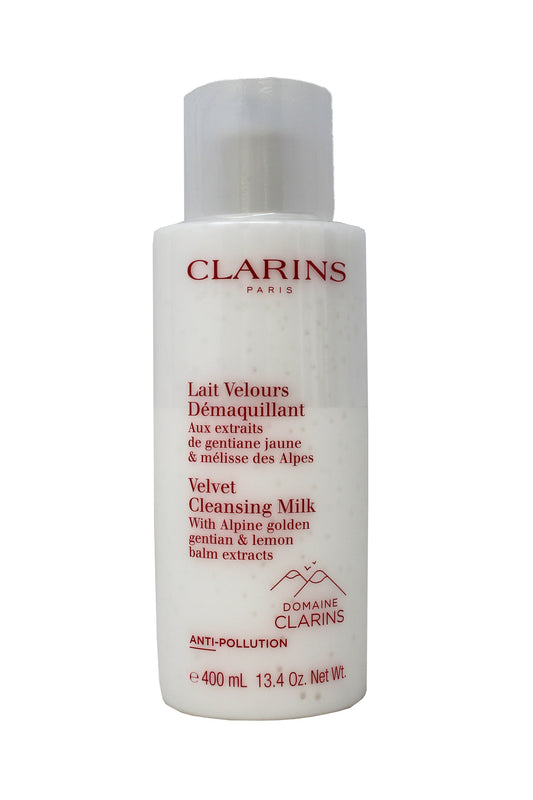Clarins Velvet Cleansing Milk With Gentian & Lemon Balm Extracts 13.4 Ounces