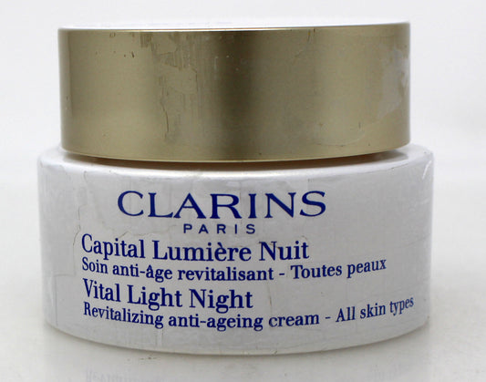 Clarins Vital Light Night Revitalizing Anti-Ageing Cream 1.7 Ounce (Packaing Distressed)