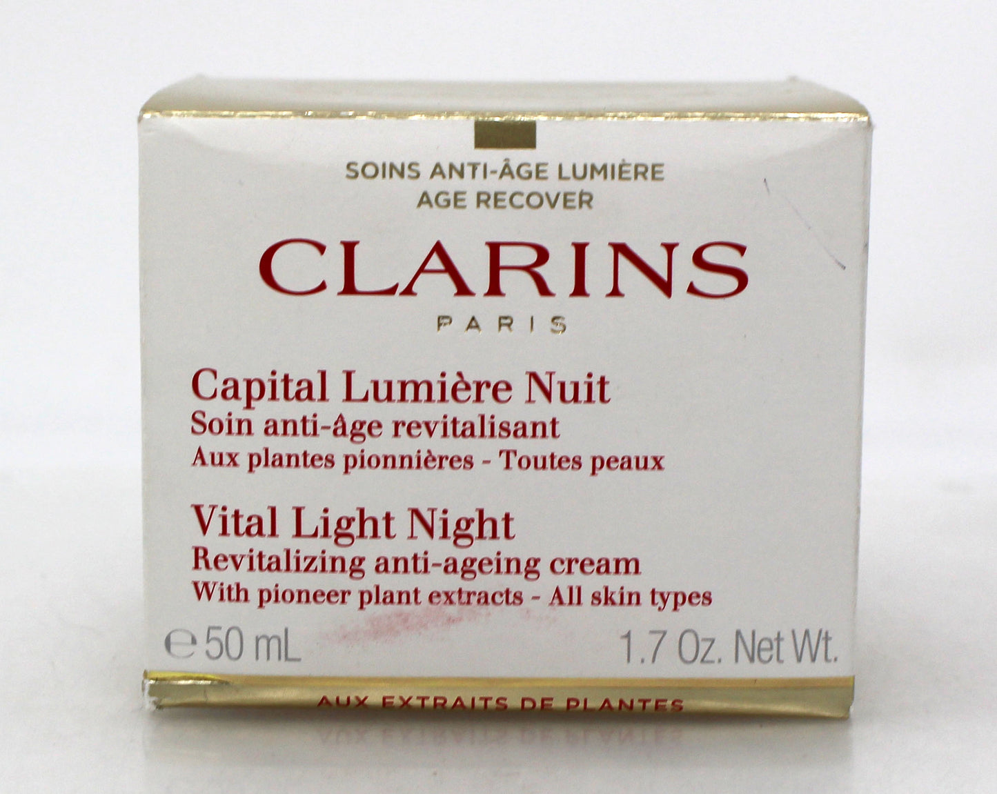 Clarins Vital Light Night Revitalizing Anti-Ageing Cream 1.7 Ounce (Packaing Distressed)