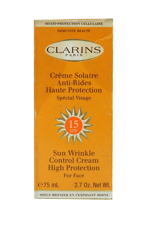 Clarins Sun Wrinkle Control Cream SPF 15 High Protection For Face 2.7 Ounces