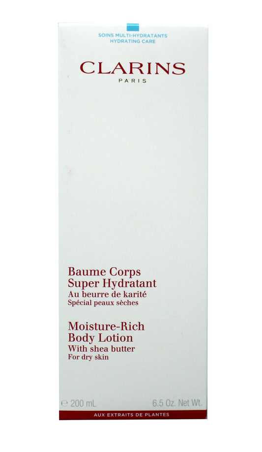 Clarins Moisture-Rich Body Lotion W/Shea Butter For Dry skin 6.5 Ounces