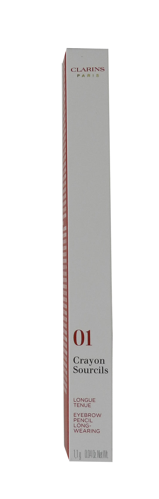 Clarins, Crayon Sourcils, Double-Ended, Eyebrow Cream Pencil, 01, Dark Brown, 1.1 g