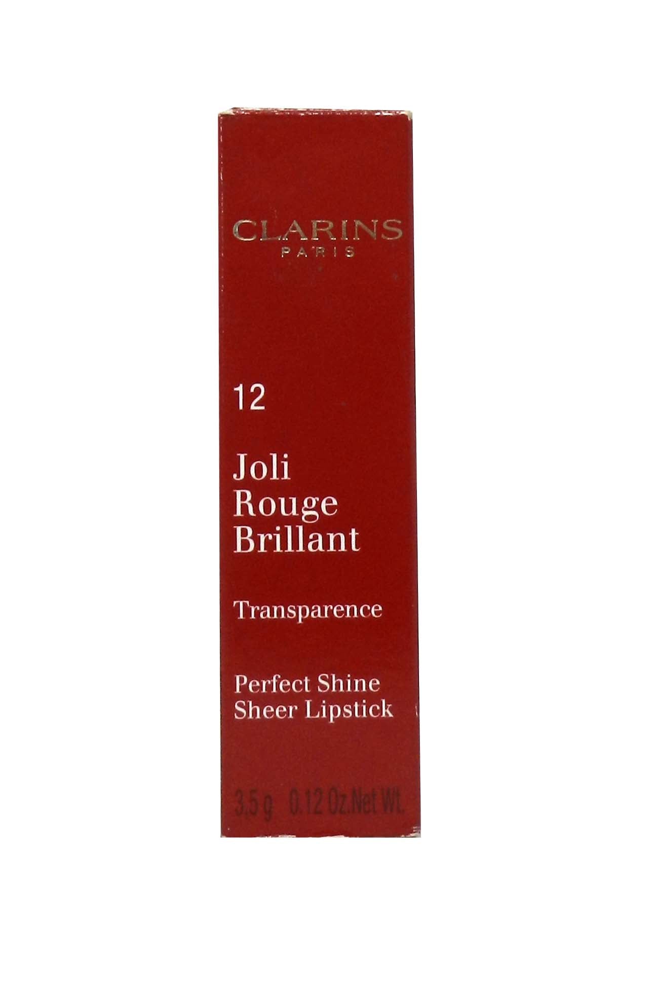 Clarins Joli Rouge Billant Perfect Shine Sheer Lipstick 12 Litchi 0.12 Ounces