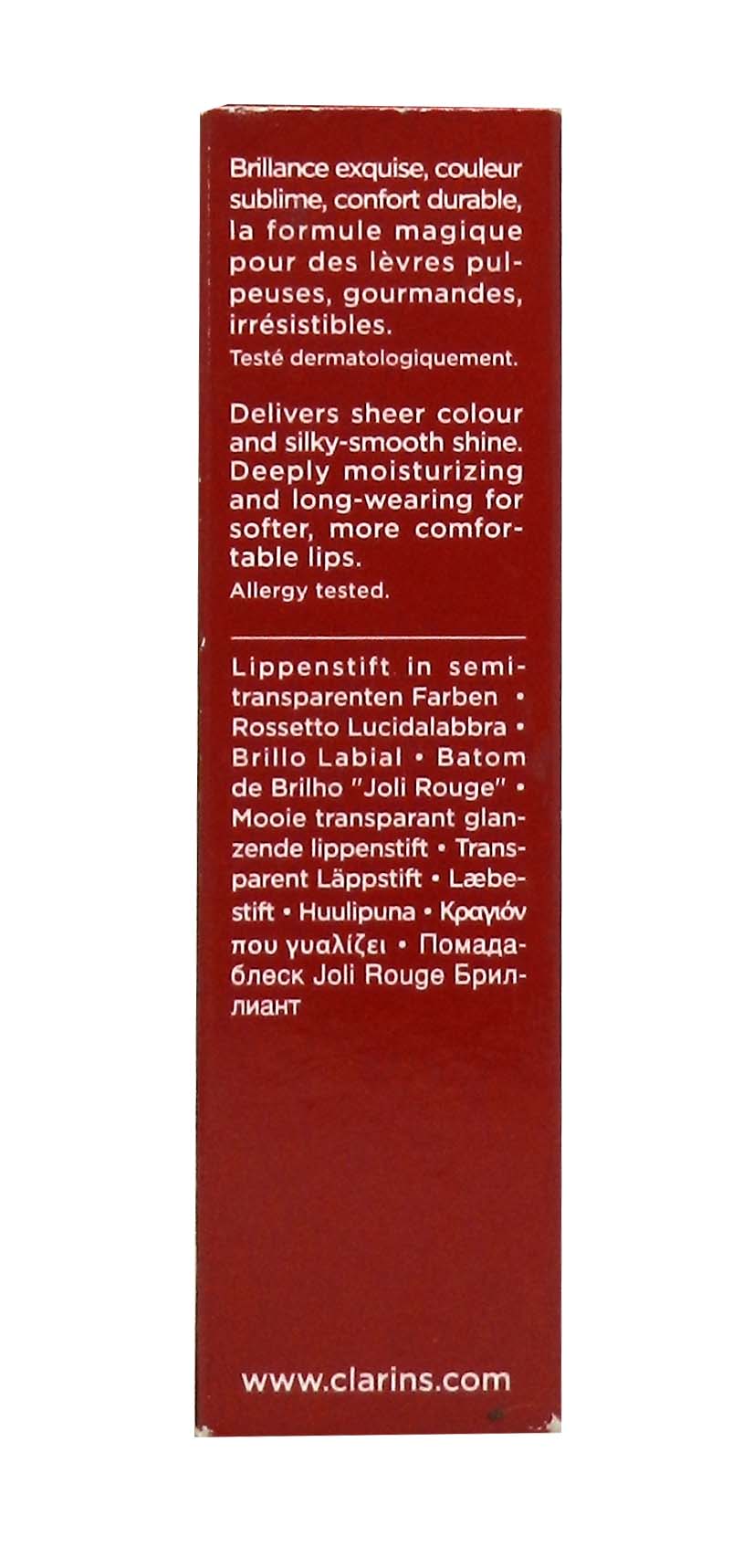 Clarins Joli Rouge Billant Perfect Shine Sheer Lipstick 12 Litchi 0.12 Ounces