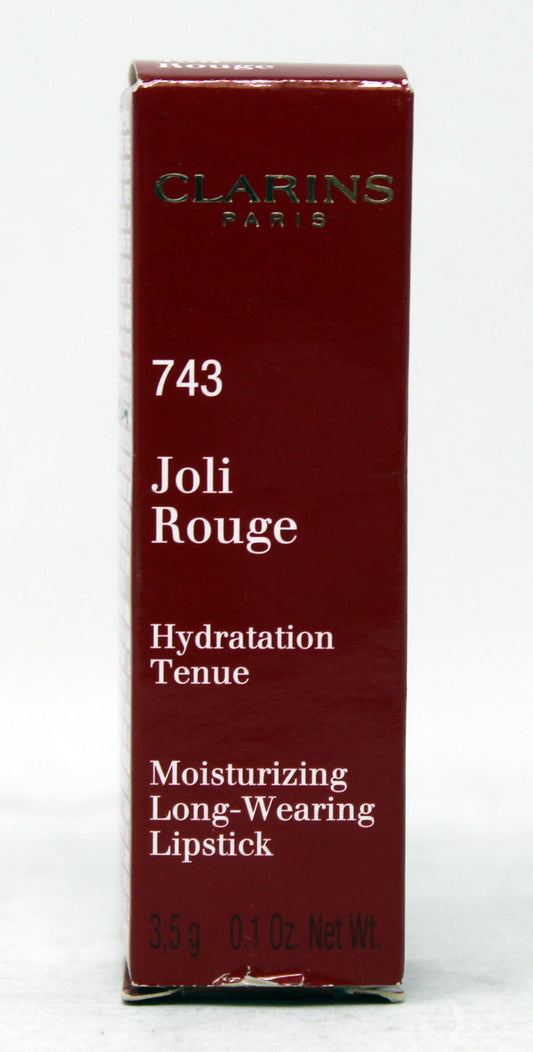 Clarins Joli Rouge Moisturizing Long-Wearing Lipstick 743 Cherry Red 0.1 Ounce