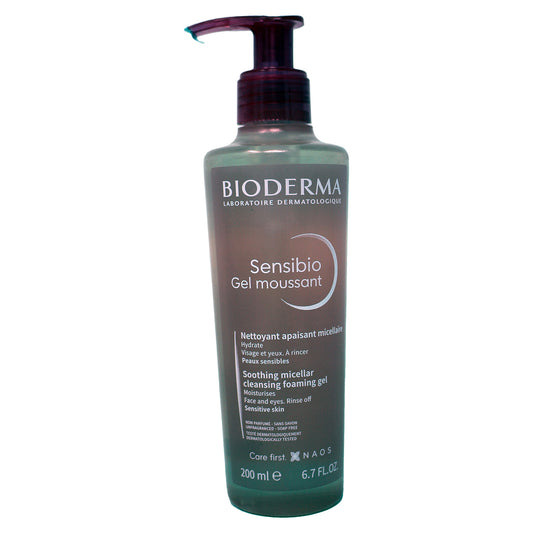 Bioderma Sensibio Foaming Gel, 6.70 oz, Cleansing Gel for Sensitive Skin