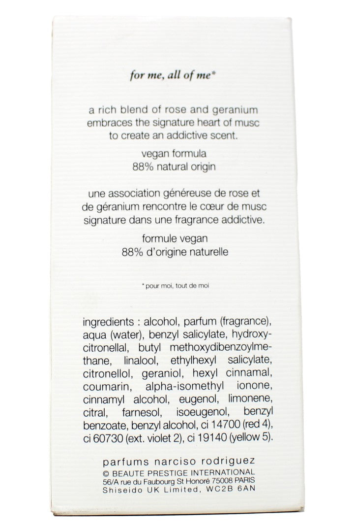 Narciso Rodriguez All Of Me Eau De parfum 3 Ounces