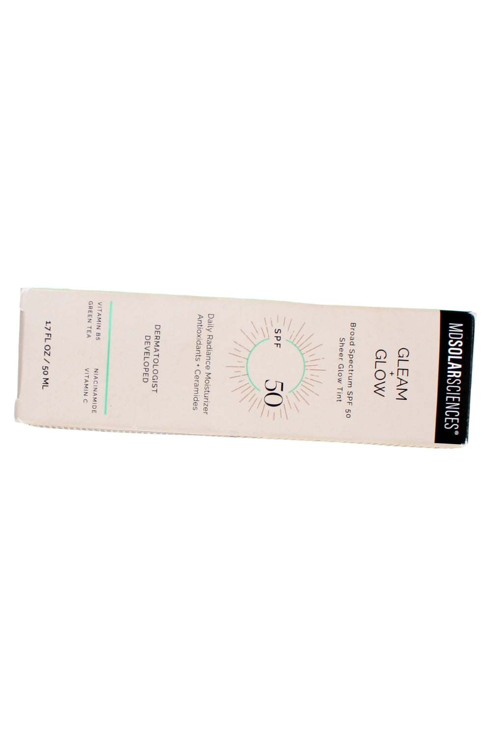 MDSolarSciences Gleam + Glow SPF 50 Sheer Glow Tinted Moisturizer with Broad Spectrum UV Protection 1.7 Ounce