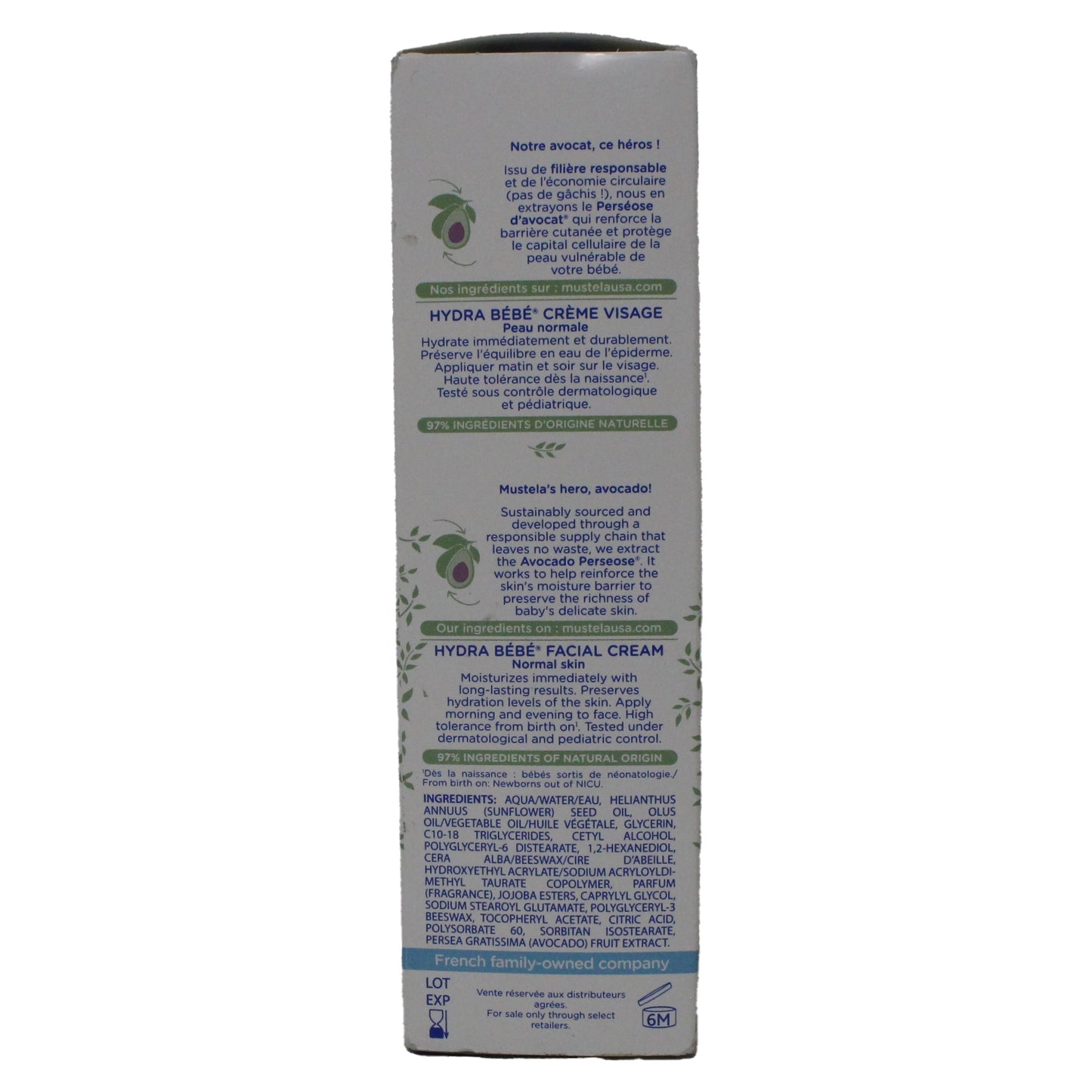 Mustela Hydra Bebe Facial Cream 1.35 Ounce
