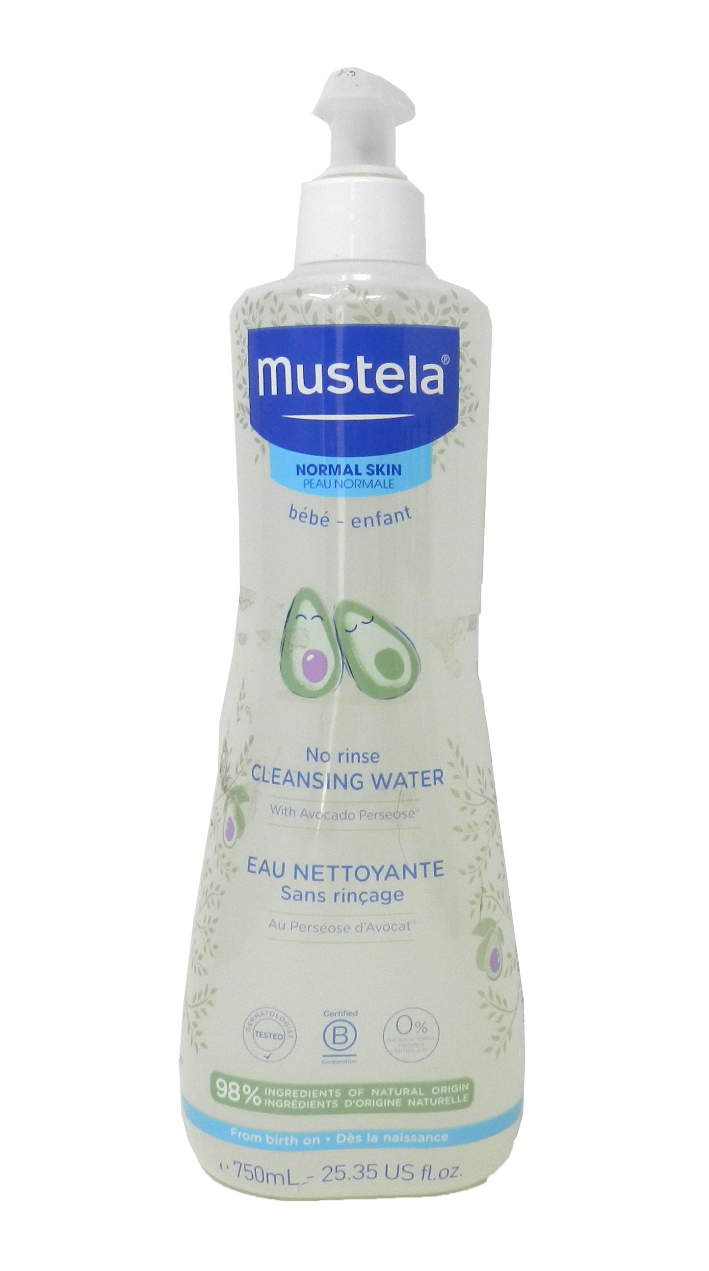 Mustela No Rinse Cleansing Water For Normal Skin 25.35 Ounces