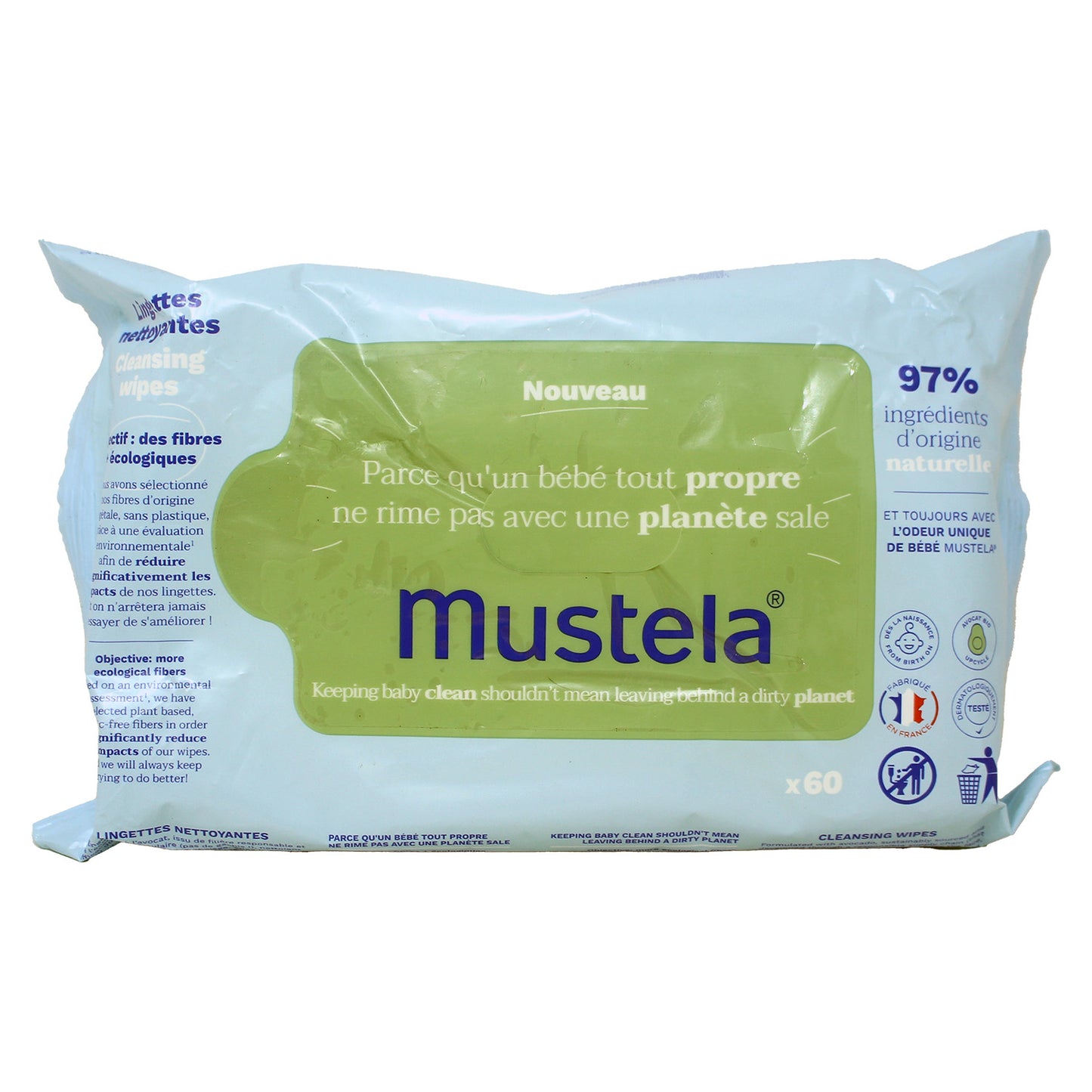 Mustela Baby Cleansing Wipes - 60 ct.