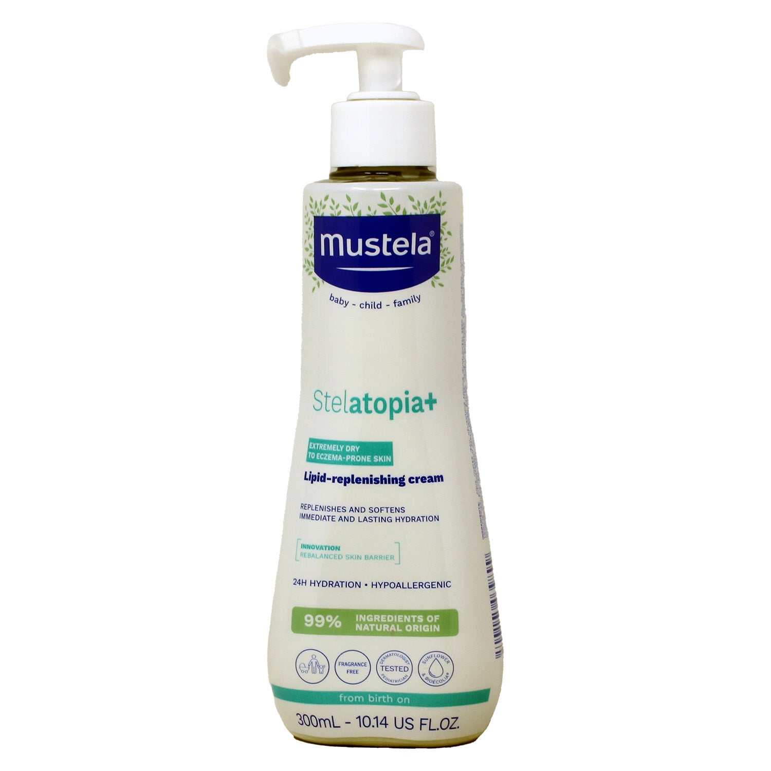 Mustela Stelatopia+ Lipid Replenishing Cream Extremely Dry to Eczema Prone Skin 10.14 Fl Ounce