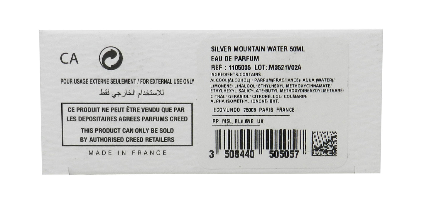 Creed Silver Mountain Water Eau De Parfum Spray 1.7 Ounce