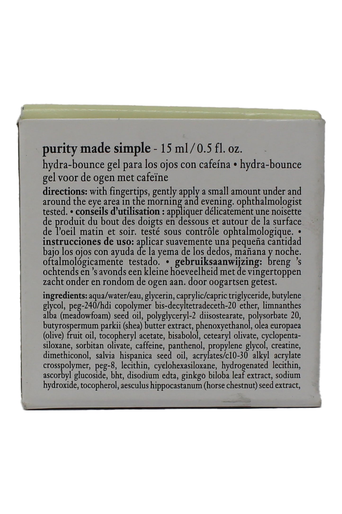 Philosophy Purity Hydra-Bounce Eye Gel 0.5 Ounces