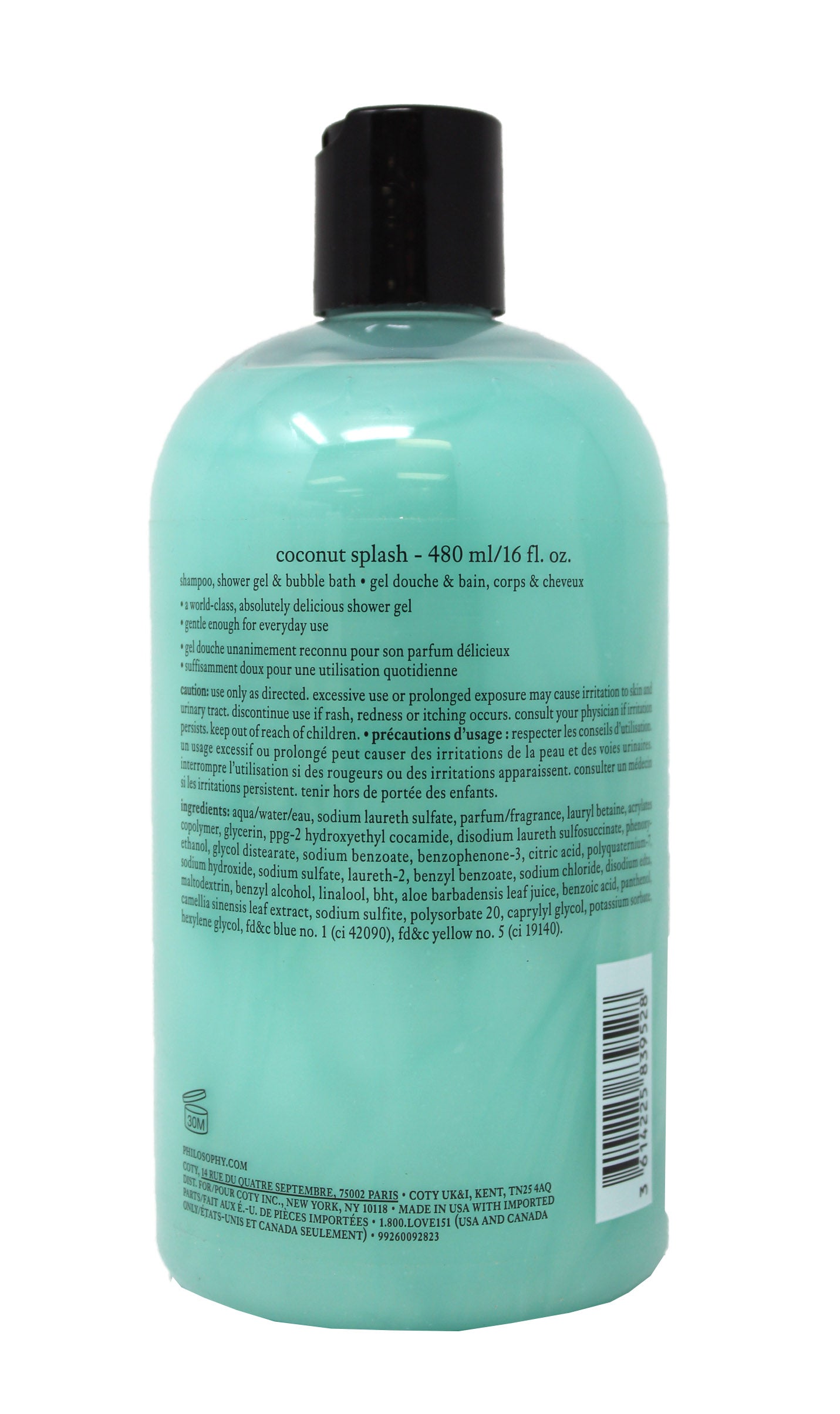 Philosophy Coconut Splash Shampoo, Shower Gel & Bubble Bath 16 Ounces