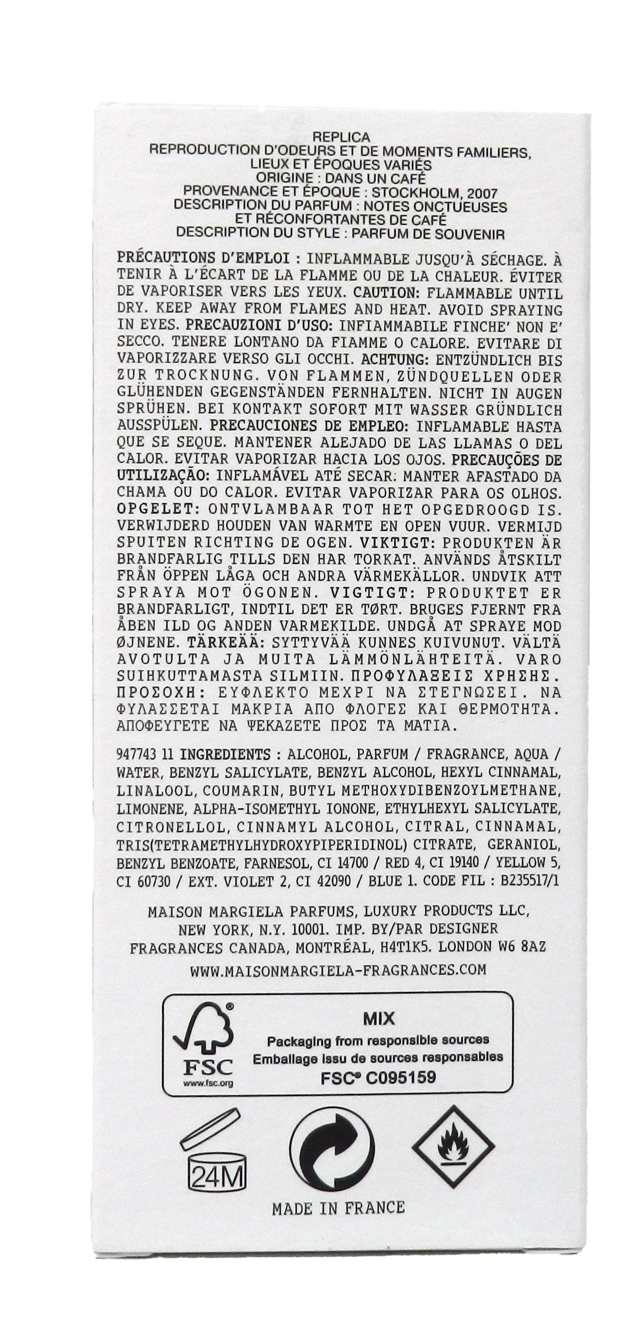 Maison Margiela Replica Coffee Break Eau De Toilette For Women 3.4 Ounces