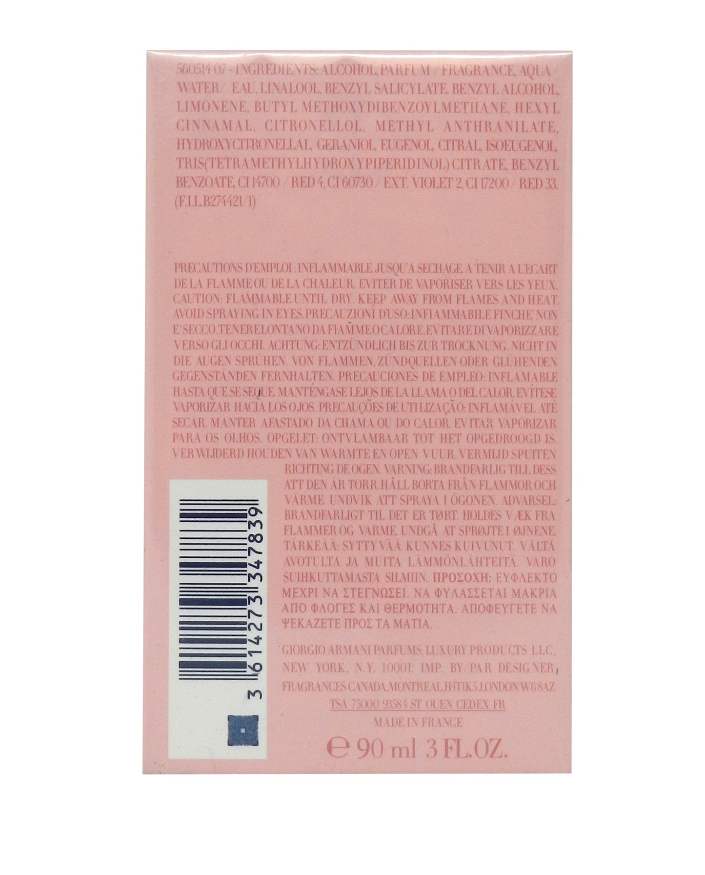 Giorgio Armani My Way Intense Refillable Eau De Parfum For Women 3 Ounces