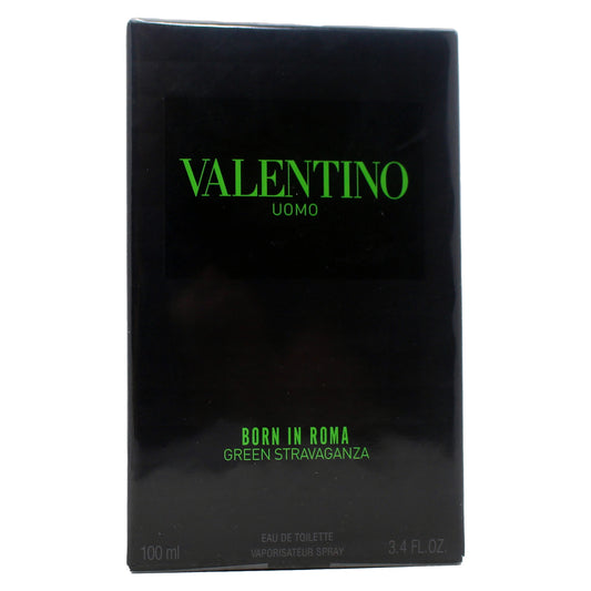 Valentino Uomo Born In Roma Green Stravaganza Eau De Toilette 3.4 Ounces