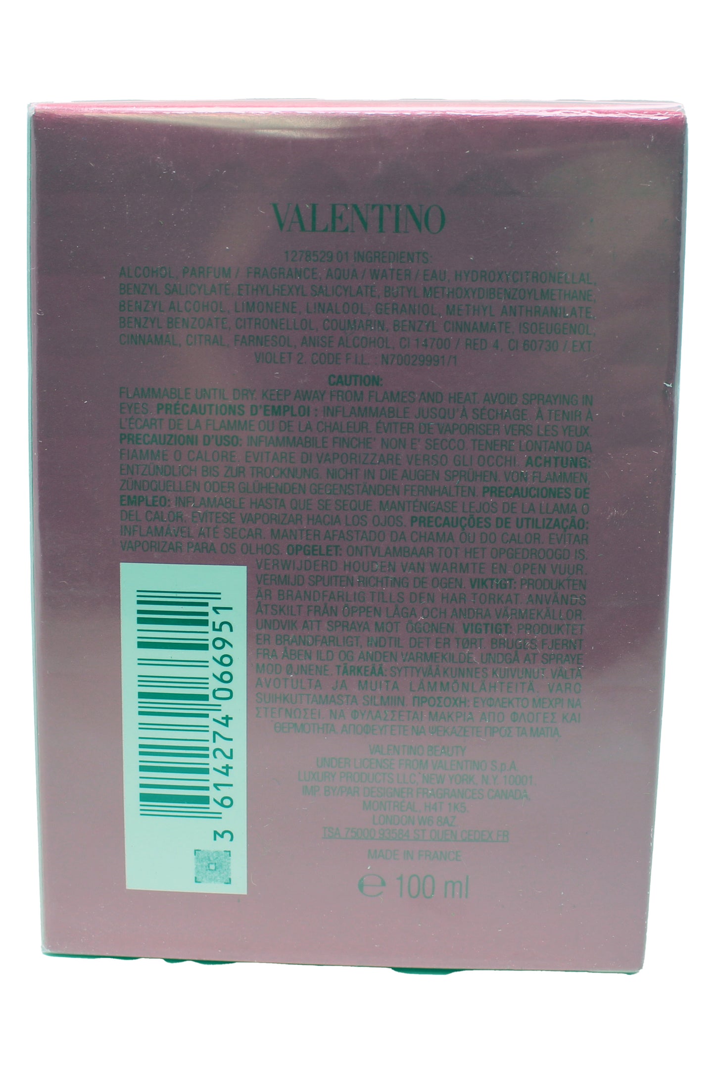 Valentino Donna Born In Roma Pink PP Eau De Parfum Spray 3.4 Fl Ounce