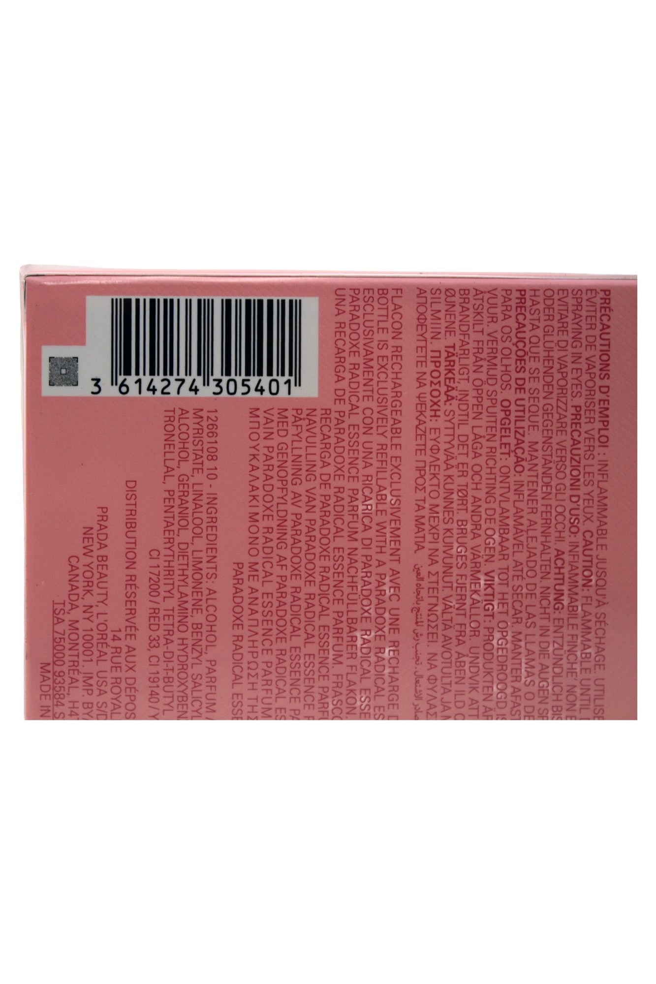 Prada Paradoxe Radical Essence Parfum Refillable Spray 3 Fl Ounce