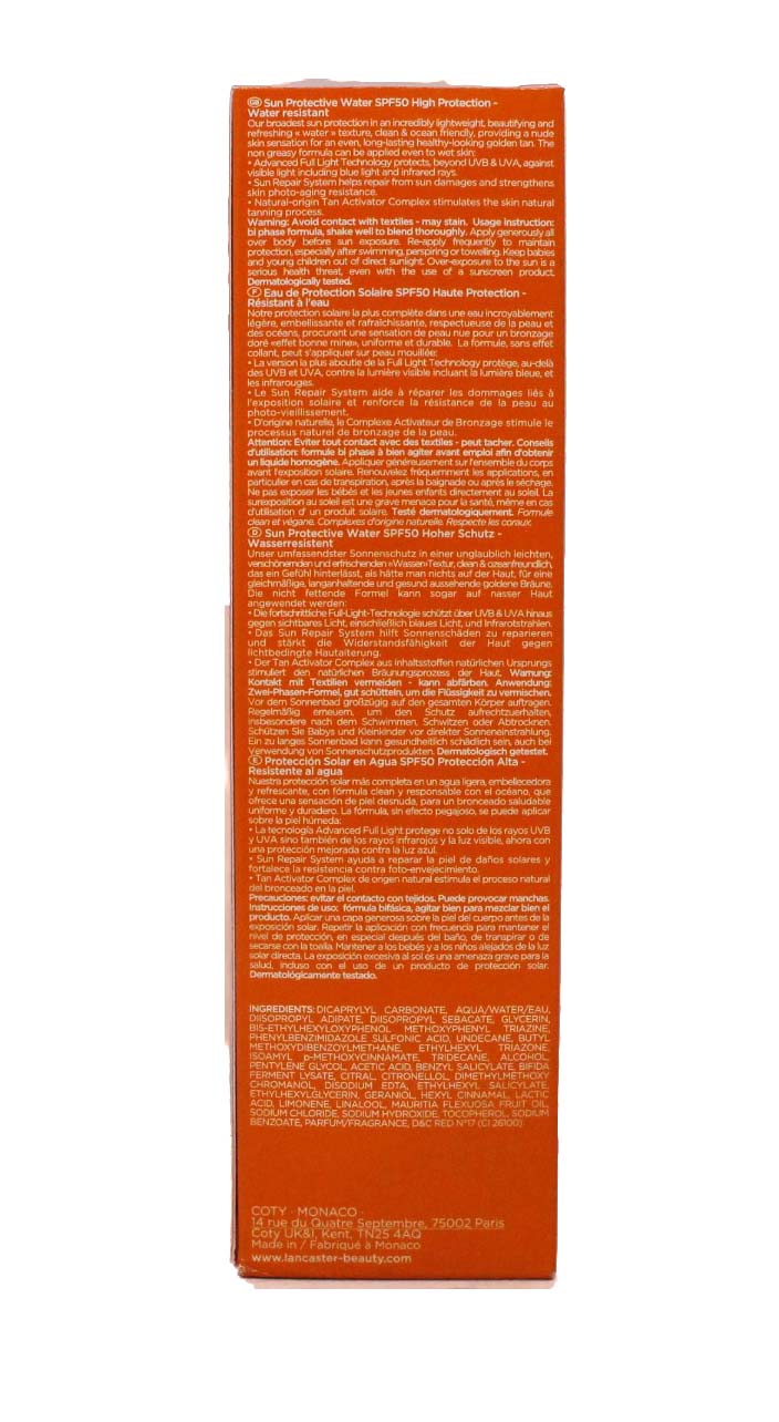Lancaster Sun Beauty Sun Protective Water SPF 50, 5 Ounces