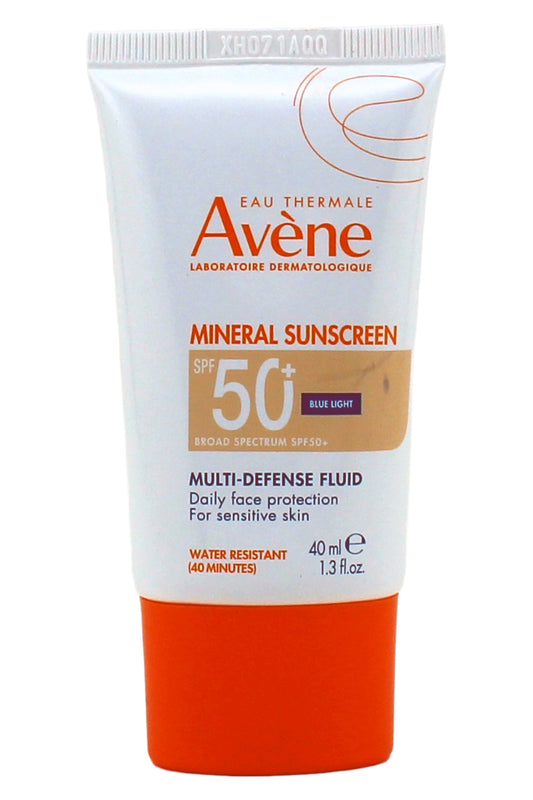 Avene Mineral Sunscreen Fluid SPF 50+ Tinted for Sensitive Skin, 1.3 Fl Oz