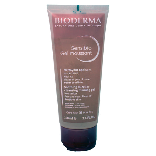 Bioderma Sensibio Foaming Gel, 3.40 oz, Cleansing Gel for Sensitive Skin