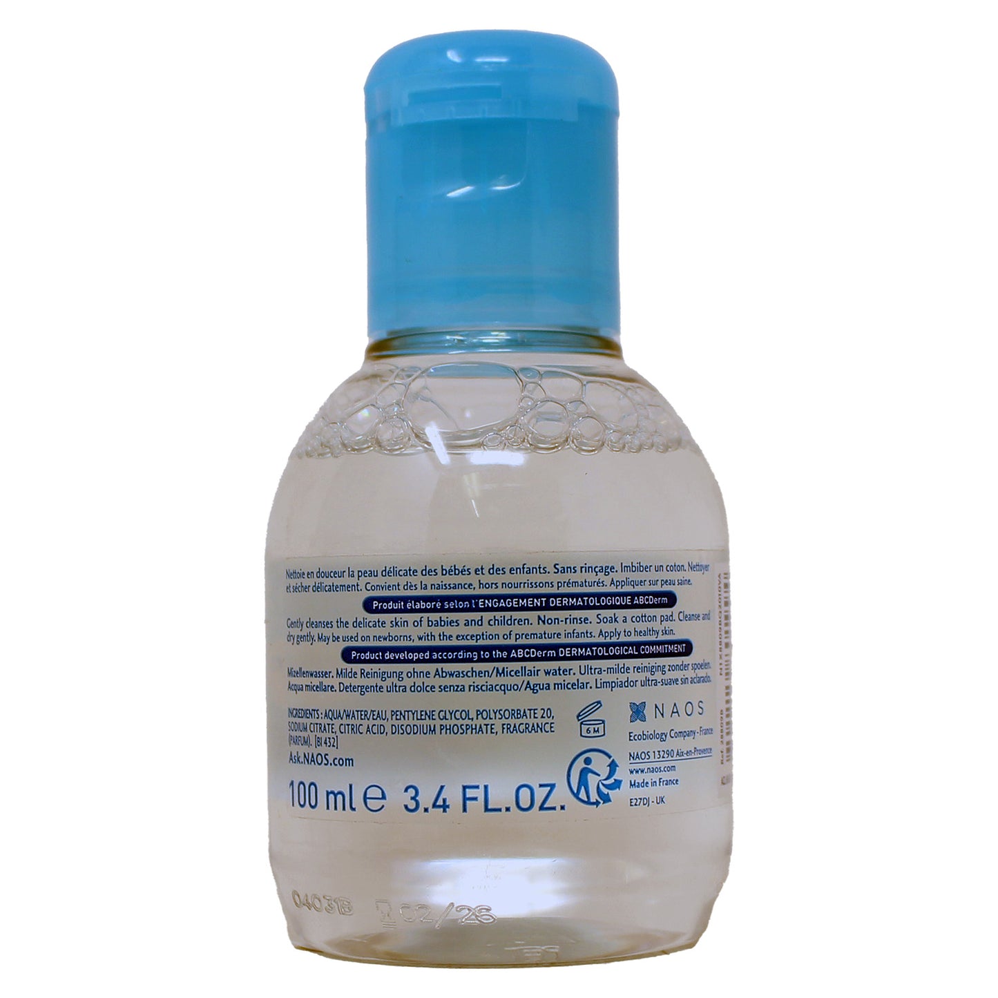 Bioderma ABC Dem H2O Micellar Water 3.40 Fluid Ounces
