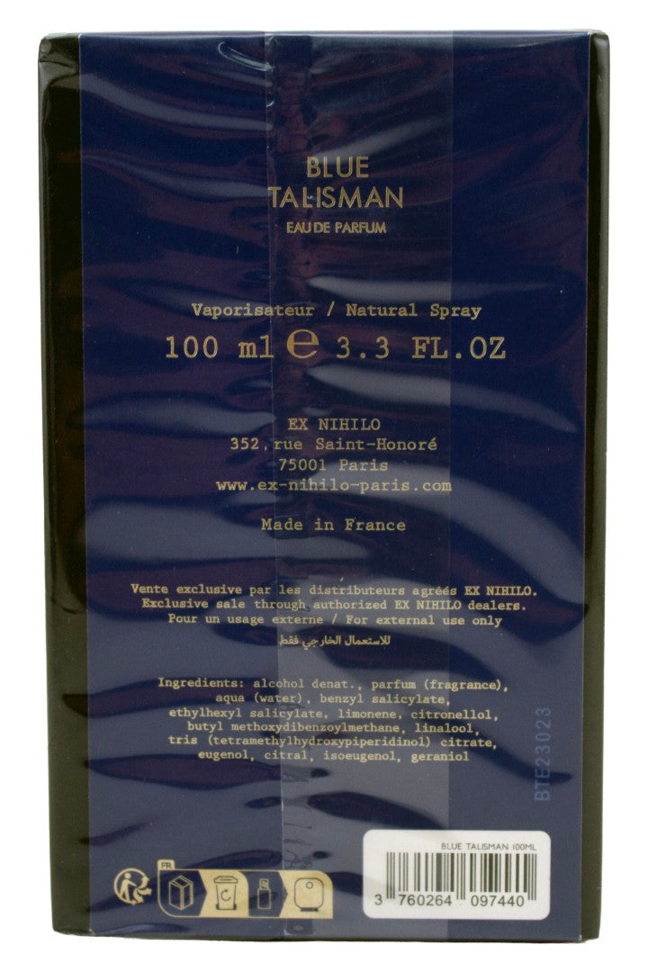 Ex Nihilo Blue Talisman Eau De Parfum 3.3 Ounces