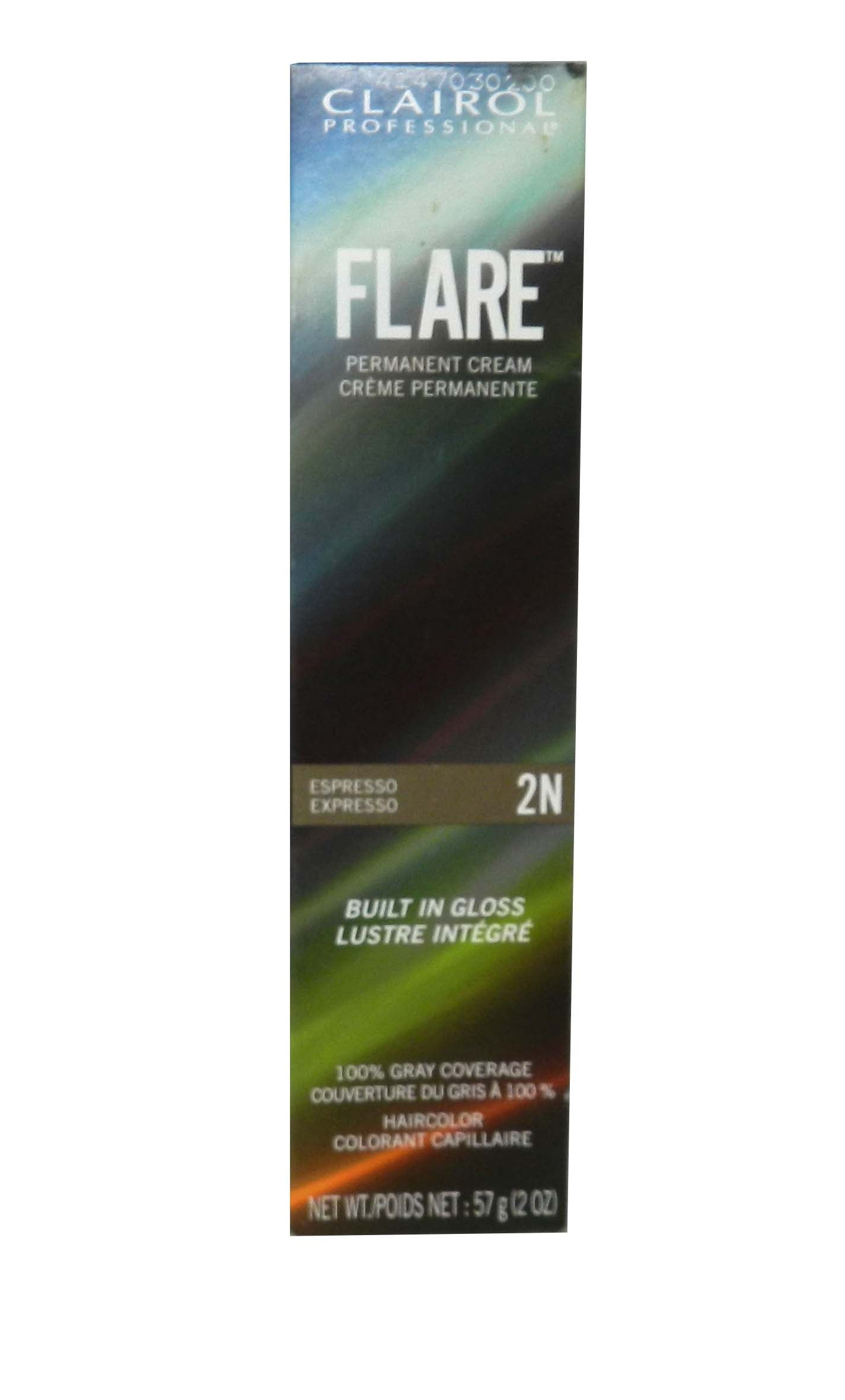 Clairol Professional Flare Hair Color 2N Espresso 2 Ounces