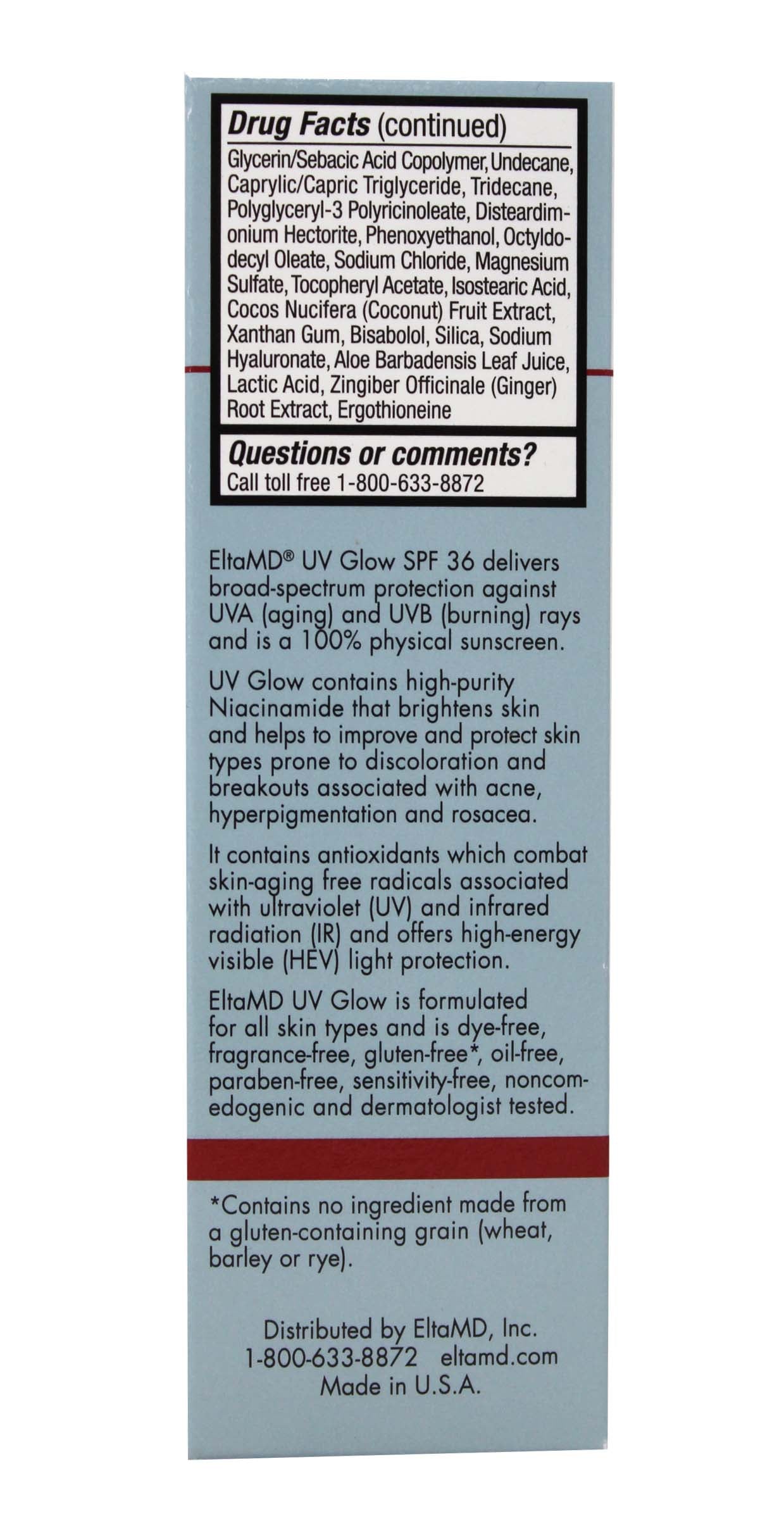 EltaMD UV Glow SPF 36 Facial Sunscreen 1.7 Ounces