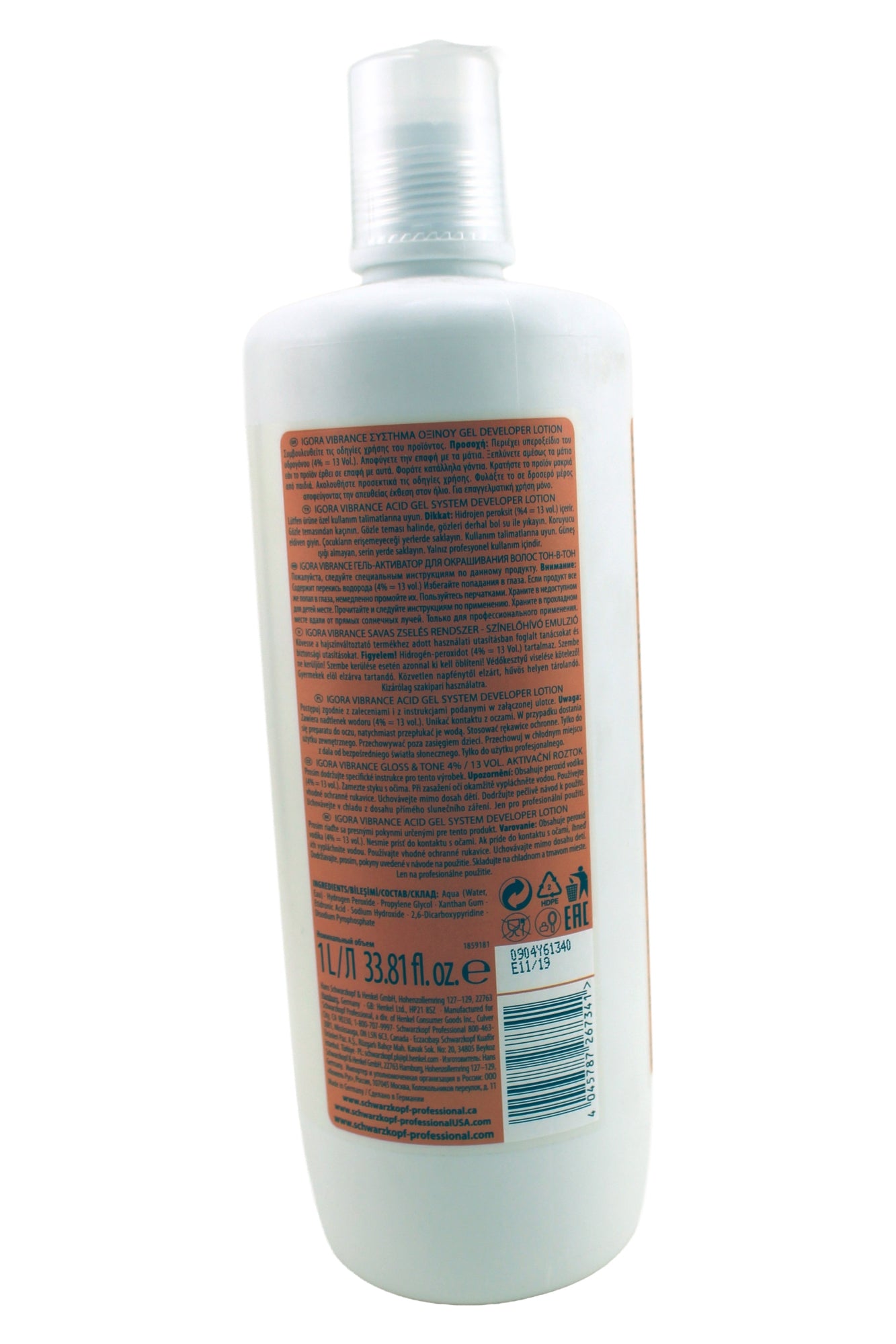 Schwarzkopf Igora Vibrance Gloss & Tone 4%/ 13 Vol. 33.8 oz