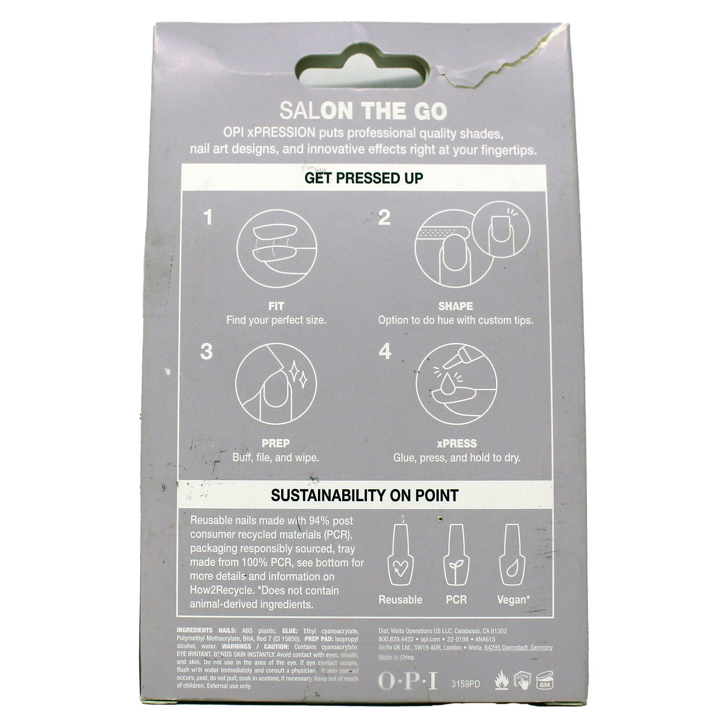 OPI xPress/On Instant Gel-Like Manicure Set Classic Taupe-Less Beach