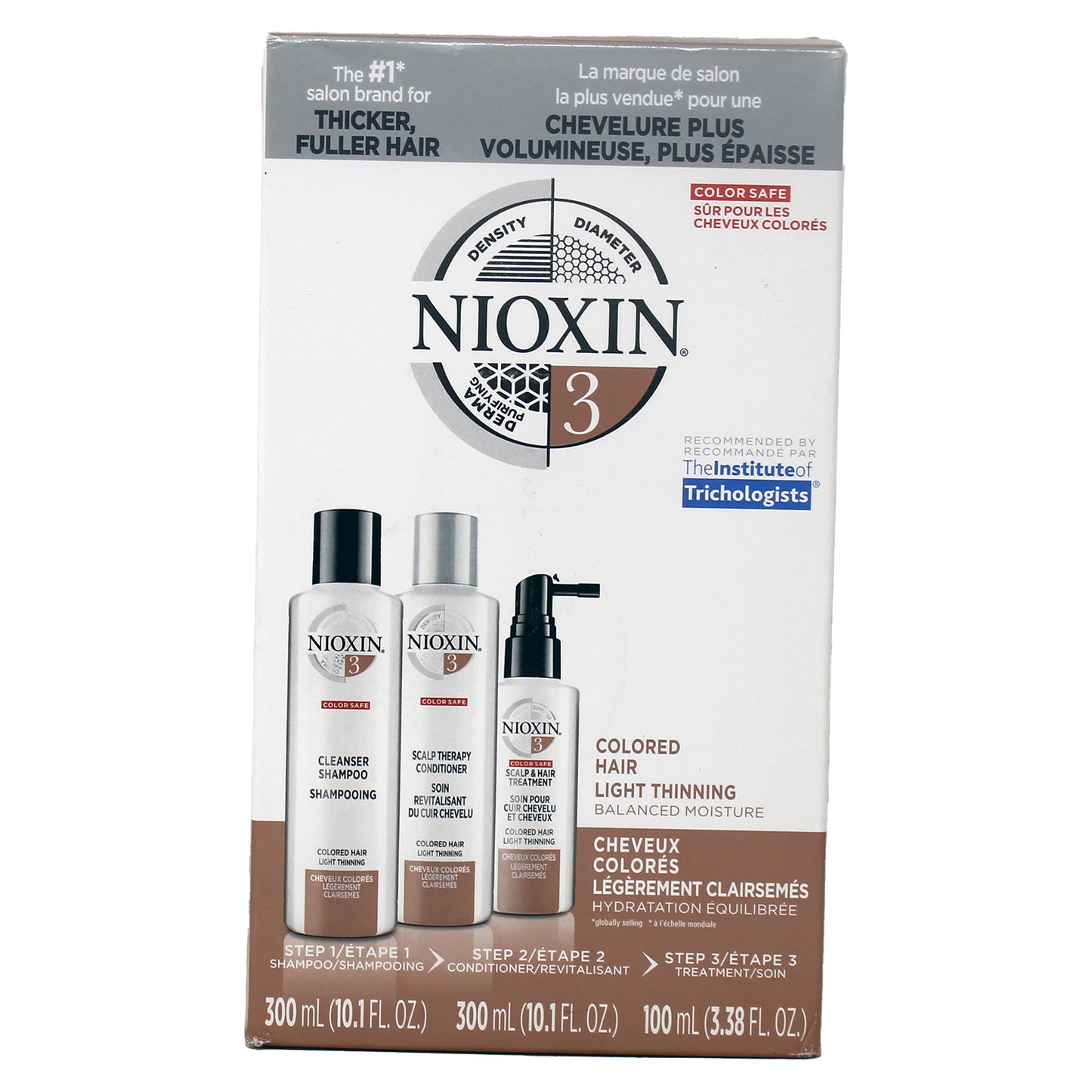 Nioxin System Kit 3 for Color Treated Hair with Light Thinning