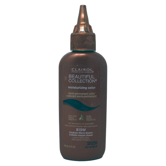 Clairol Professional Beautiful Moisturizing Color B13W Medium Warm Brown, 3 oz