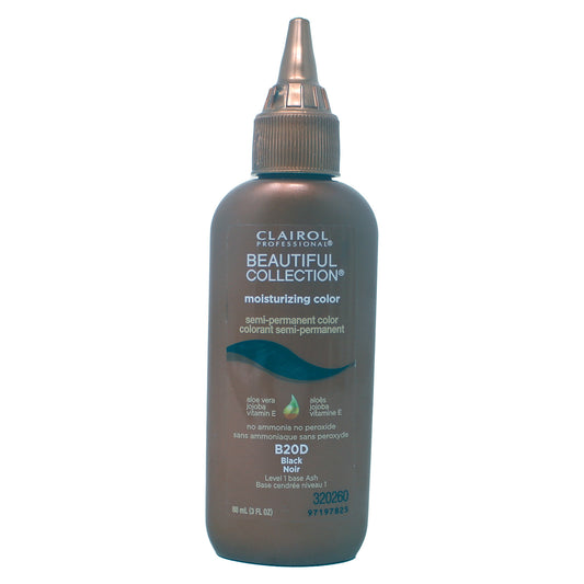 Clairol Professional Beautiful Collection Moisturizing Color B20D Black, 3 oz