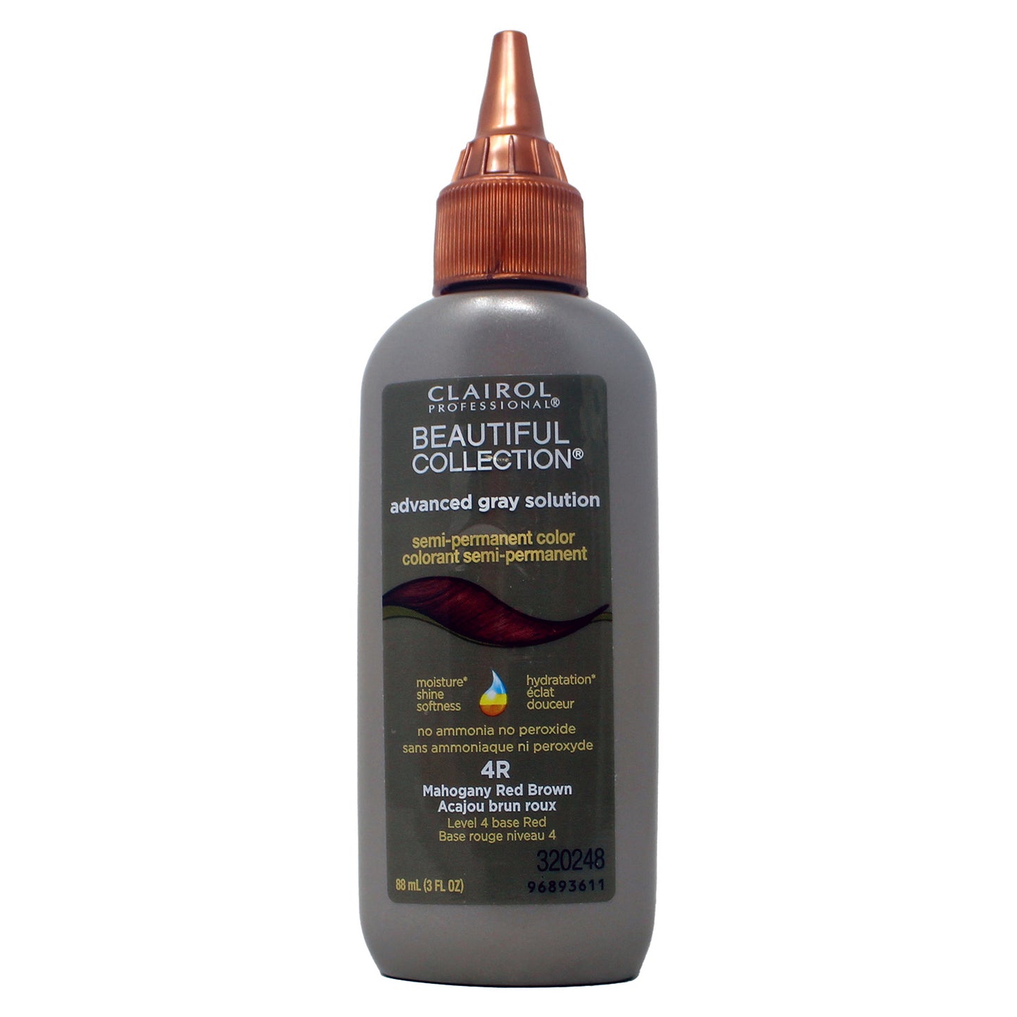 Clairol Professional Advanced Gray Solutions 4R Mahogany Red Brown, 3 oz