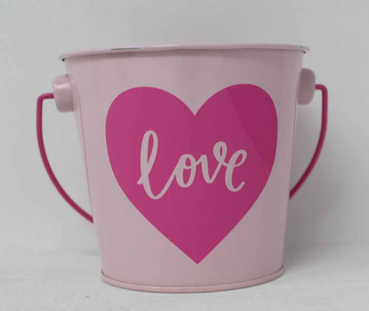 Spritz Indoor Decorative Pink Heart Pail 1 Count