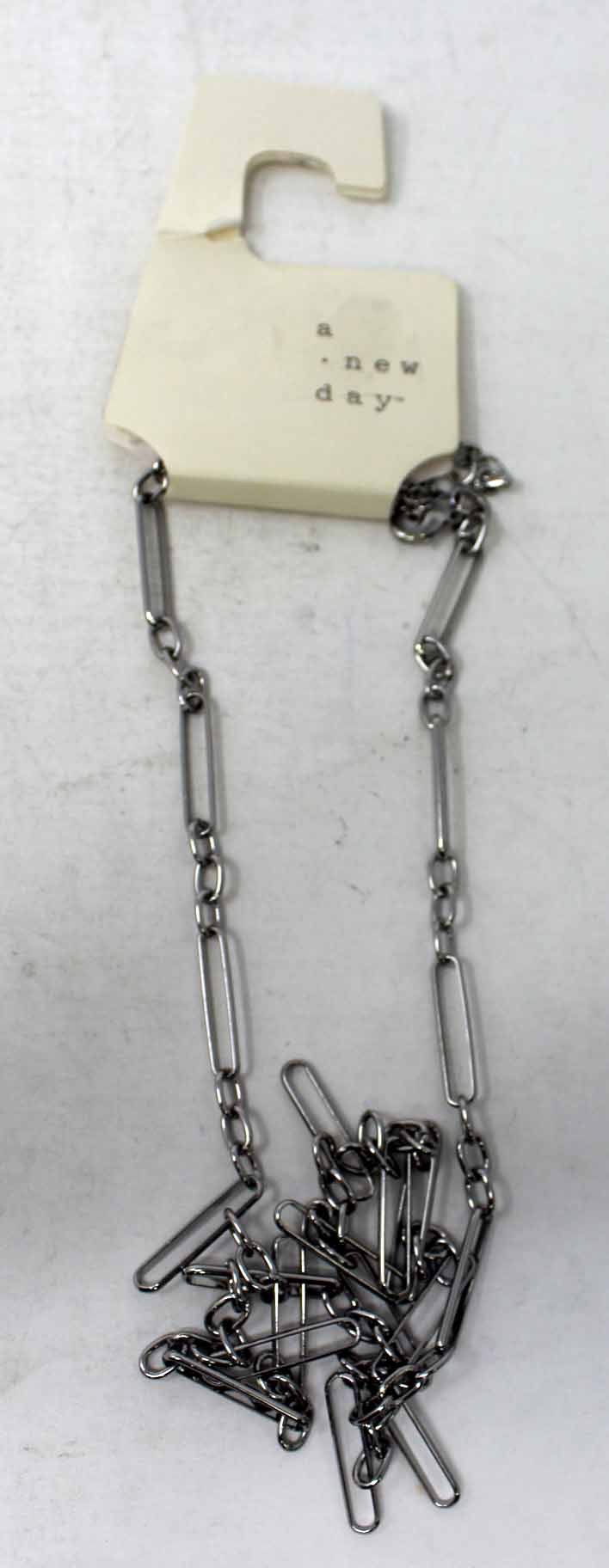 A New Day Womens Long Link Necklace Silver