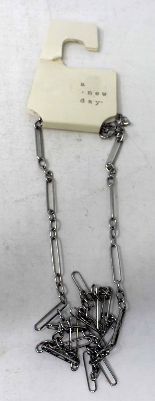 A New Day Womens Long Link Necklace Silver
